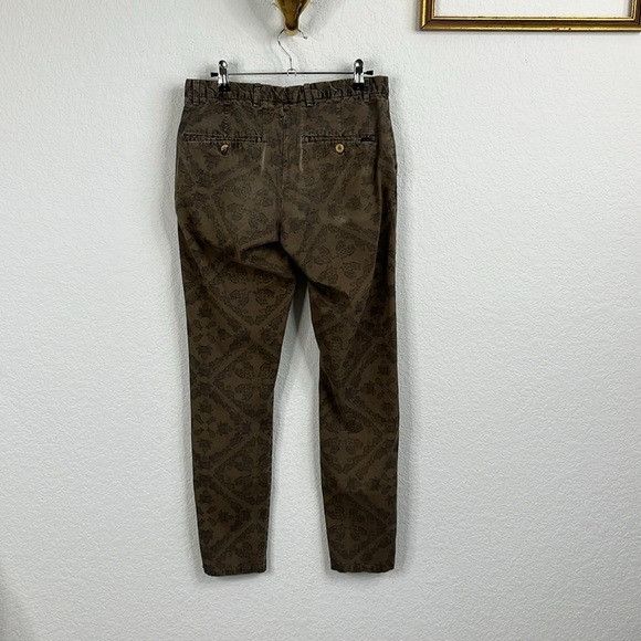 Scotch & Soda Scotch & Soda Brown Paisley Floral Diamond Flat Front Patter Size US 29 - 7 Thumbnail