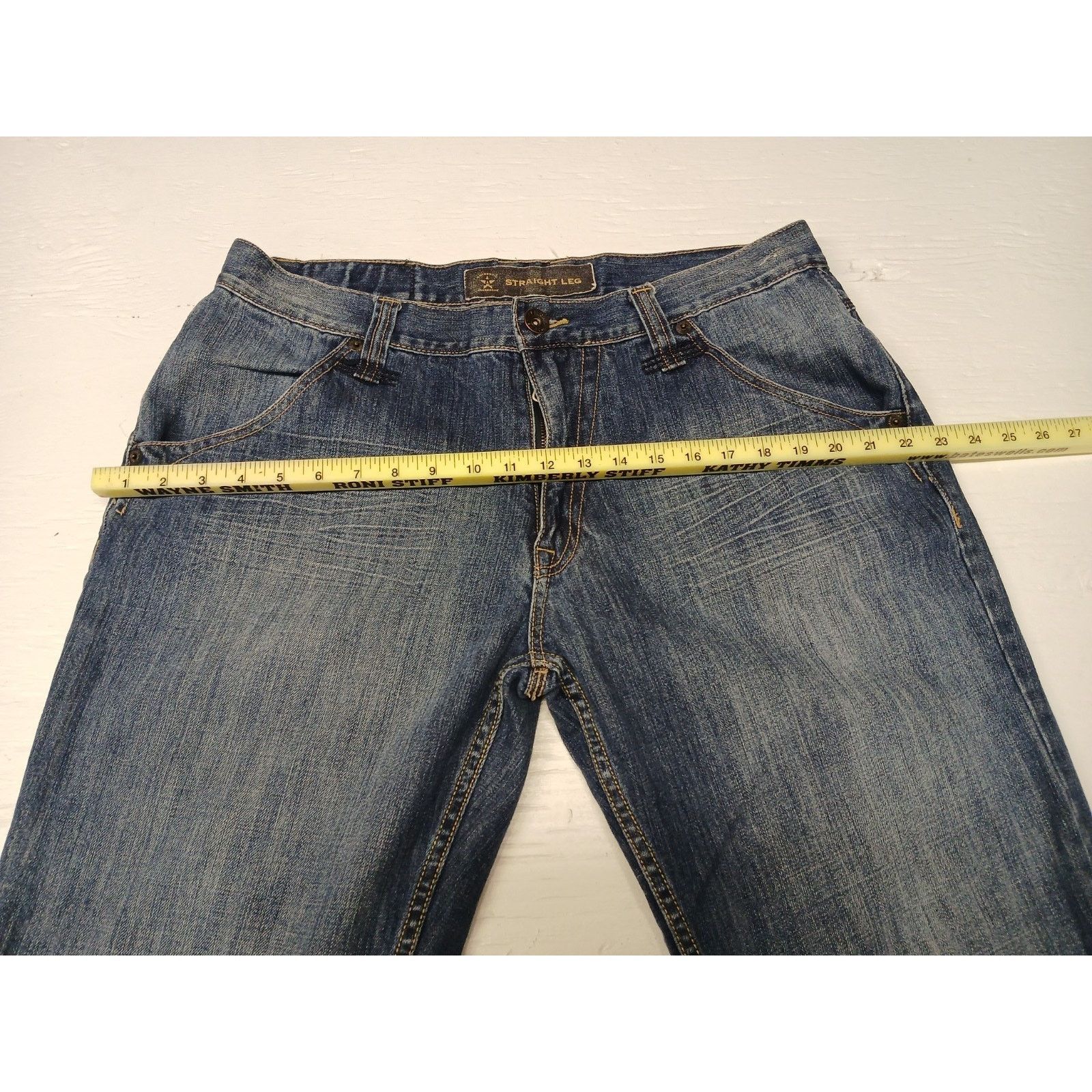 Arizona Jean Co. Arizona Jeans (38x34) Relaxed Blue Denim Straight Leg Pants Size US 38 / EU 54 - 5 Thumbnail