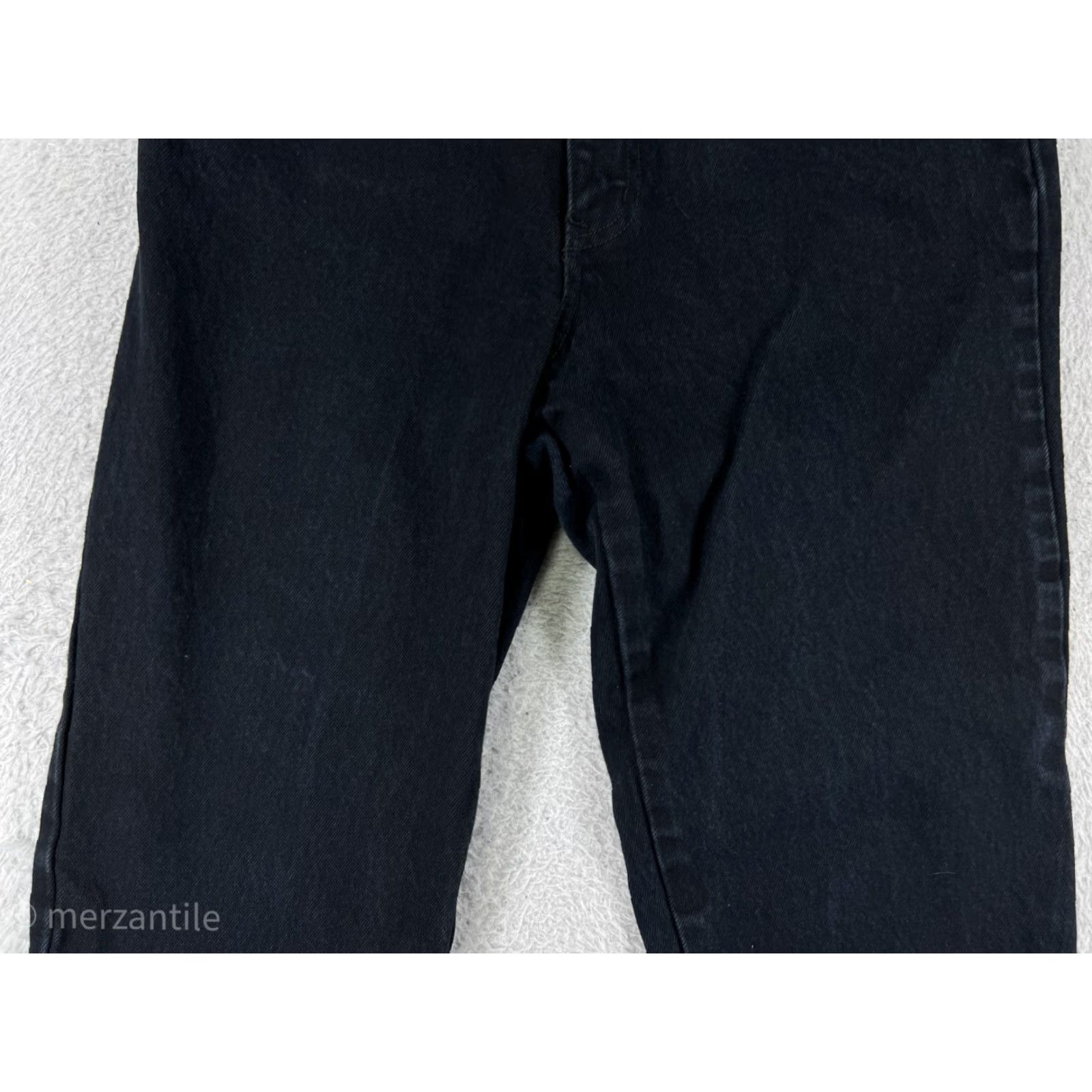 MooRER JENNIFER MOORE Jeans Womens 12 Black High Rise Straight 100% Cotton 5-Pocket Design Size 34" / US 12 / IT 48 - 6 Thumbnail