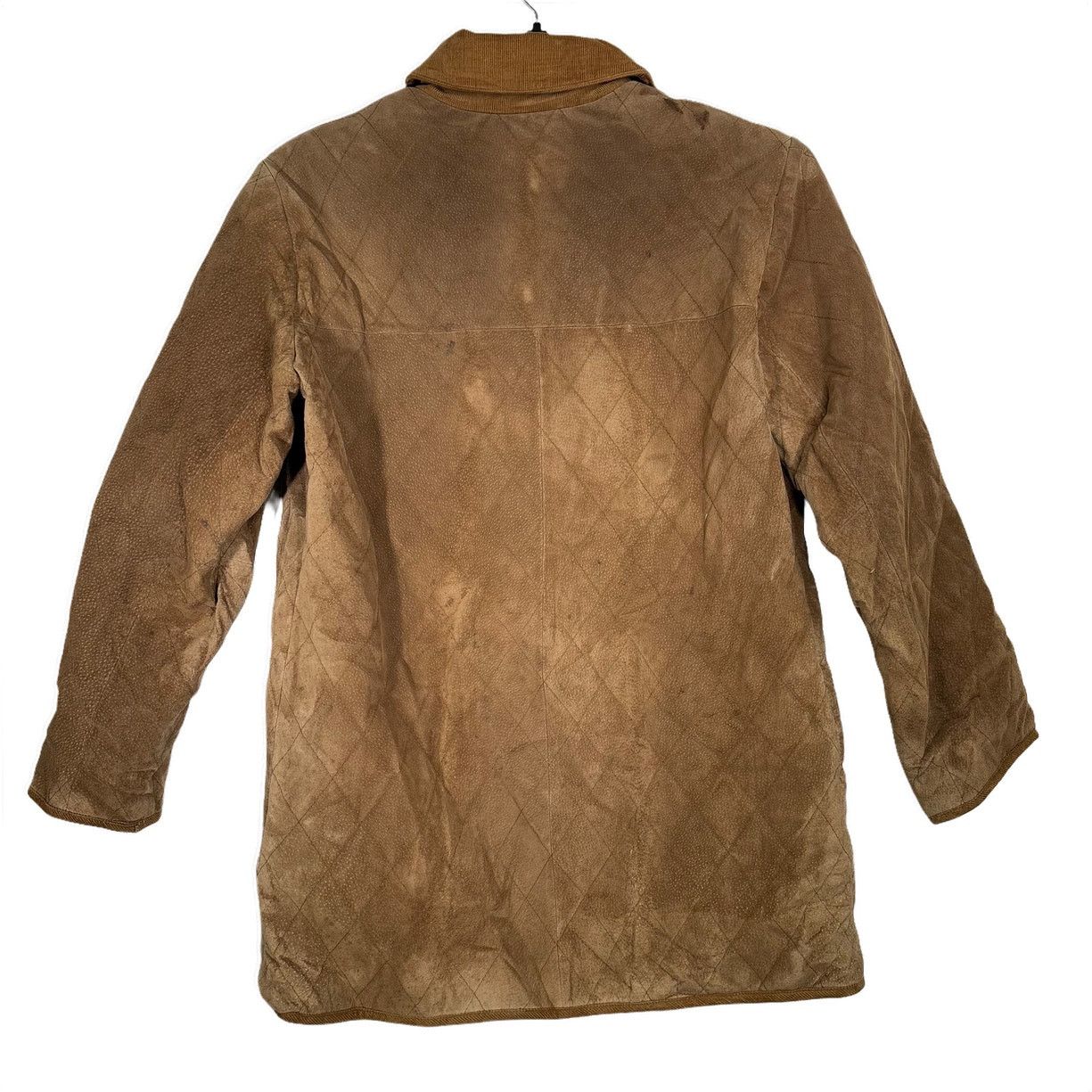 Vintage Vtg Dockers Quilted Pig Split Suede Barn Jacket Small Brown Size US S / EU 44-46 / 1 - 2 Thumbnail