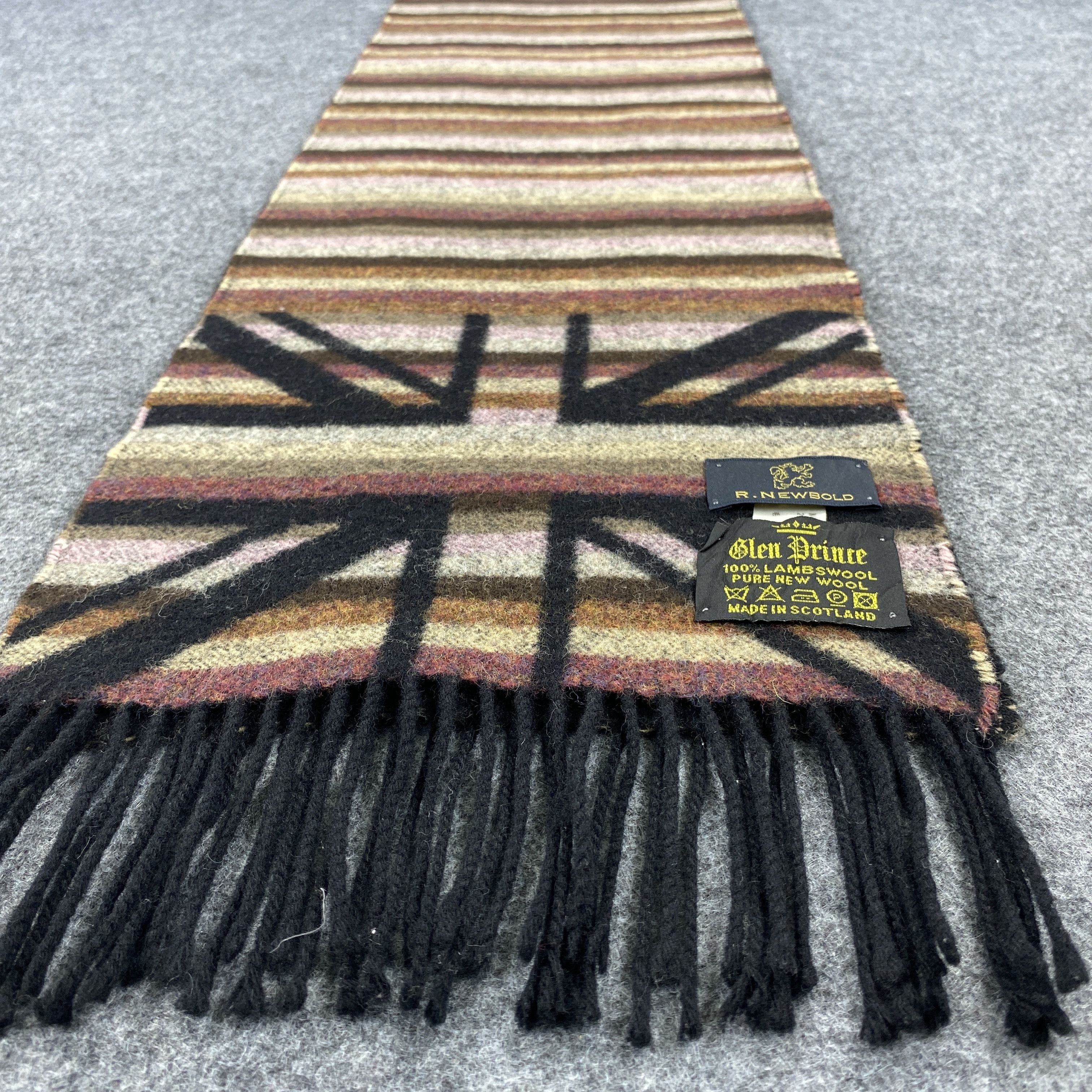 R.Newbold × Vintage Glen Prince X R.Newbold Scarf # Muffler # Neckwear # D684 Size ONE SIZE - 8 Thumbnail