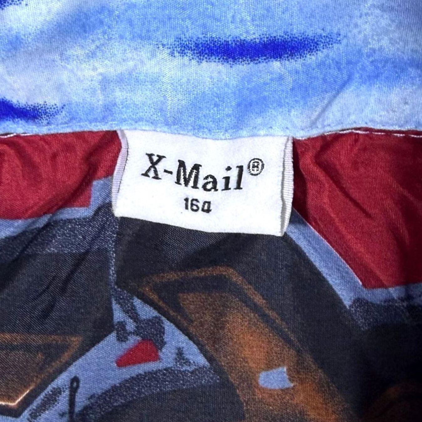 Vintage X-Mail Hip Hop Y2K Graffiti DJ Patterned Blue Short Sleeve Shirt XS S Shirt Mens XS/S Blue Hip Hop 90s Y2K Size US S / EU 44-46 / 1 - 3 Thumbnail