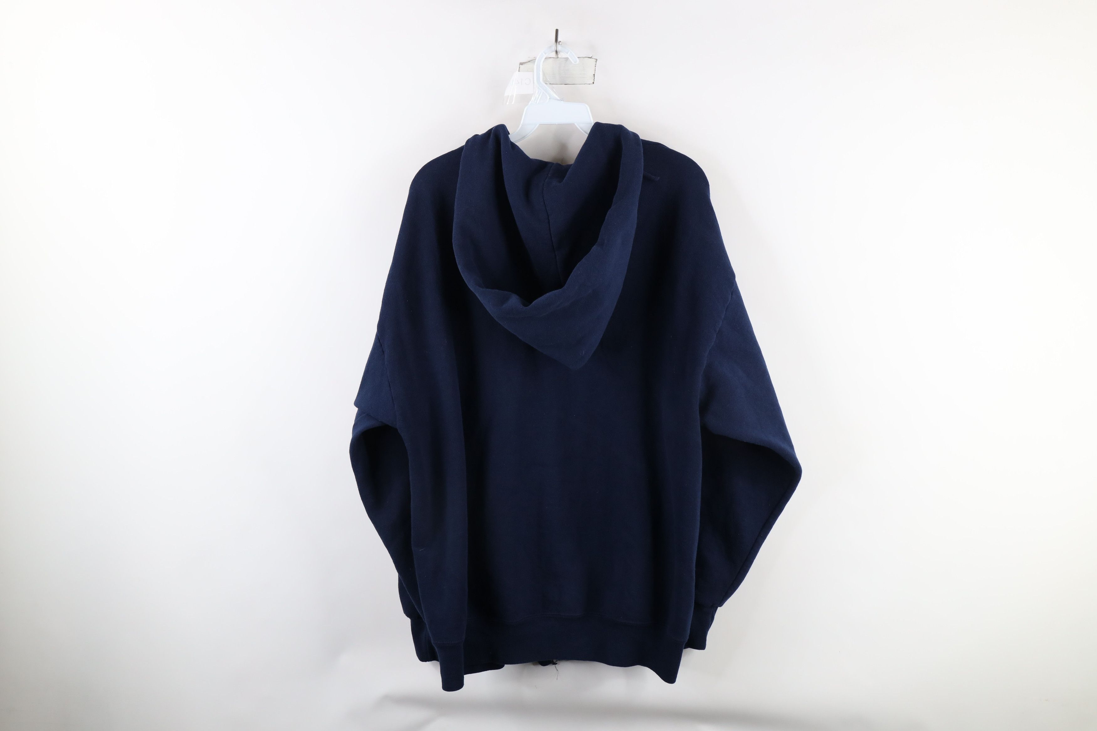 Vintage Vintage 90s Streetwear Hoodie Sweatshirt Navy Blue USA Size US XL / EU 56 / 4 - 10 Thumbnail