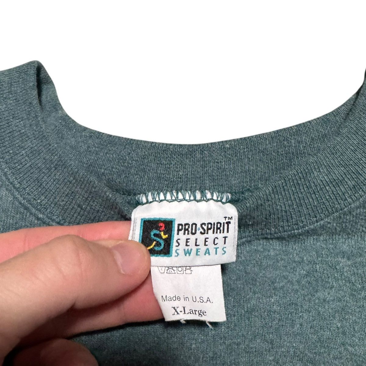 Vintage Vintage 90s Bold Spirit Light Green Sweatshirt Women's XL Size XL / US 12-14 / IT 48-50 - 4 Thumbnail
