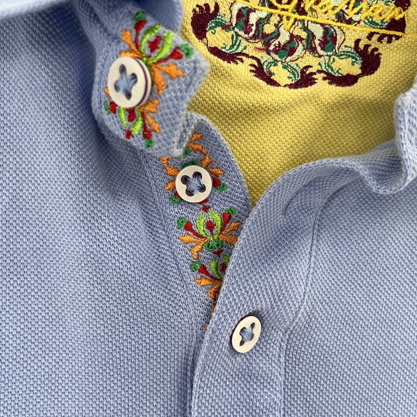 Robert Graham Robert Graham Blue Polo Shirt Adult XL Colorful Collar Pima Cotton Casual Mens Size US XL / EU 56 / 4 - 6 Thumbnail