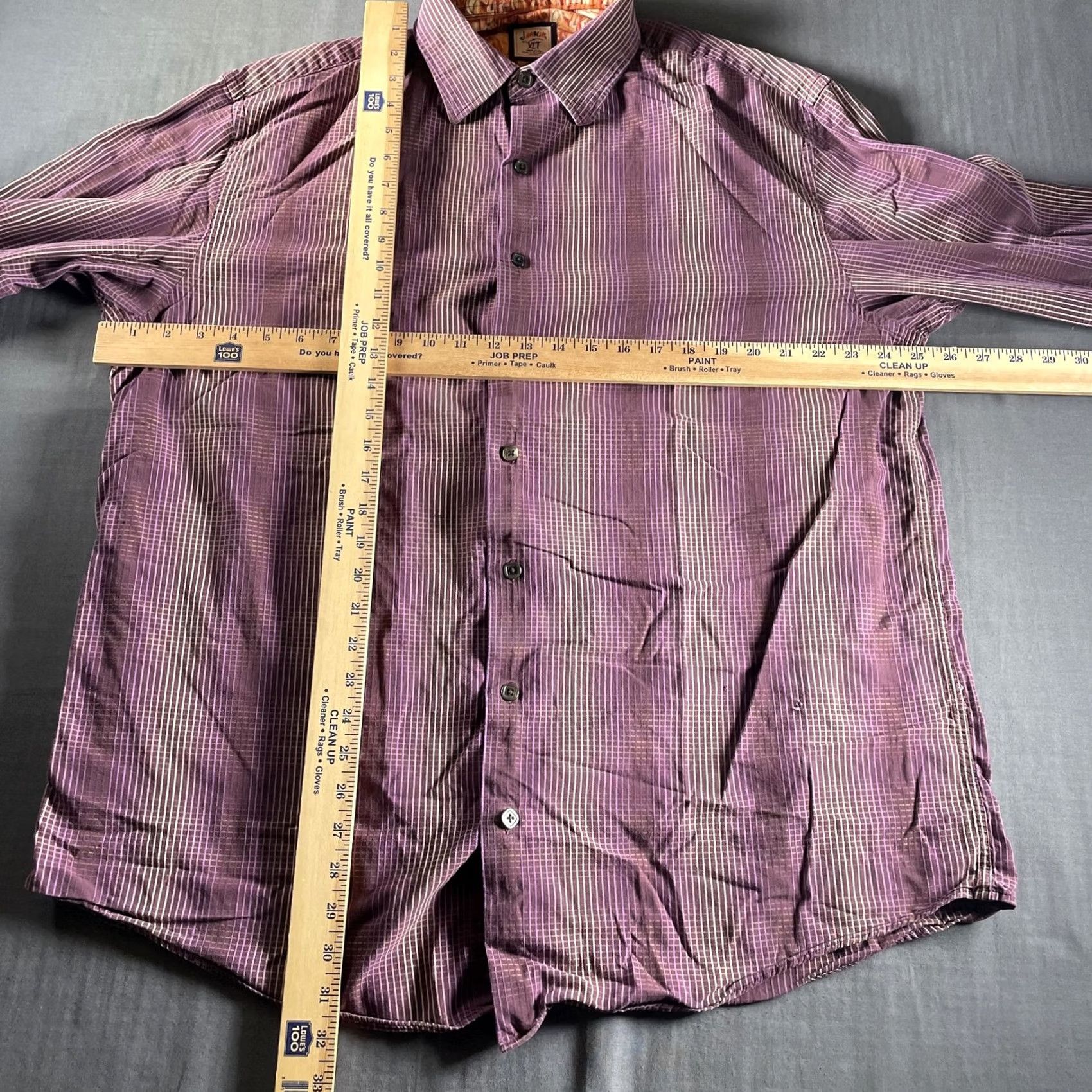 Vintage J. Garcia Shirt Mens XLT Purple Stripe Long Sleeve Button Front Cotton Casual Size US XL / EU 56 / 4 - 7 Thumbnail