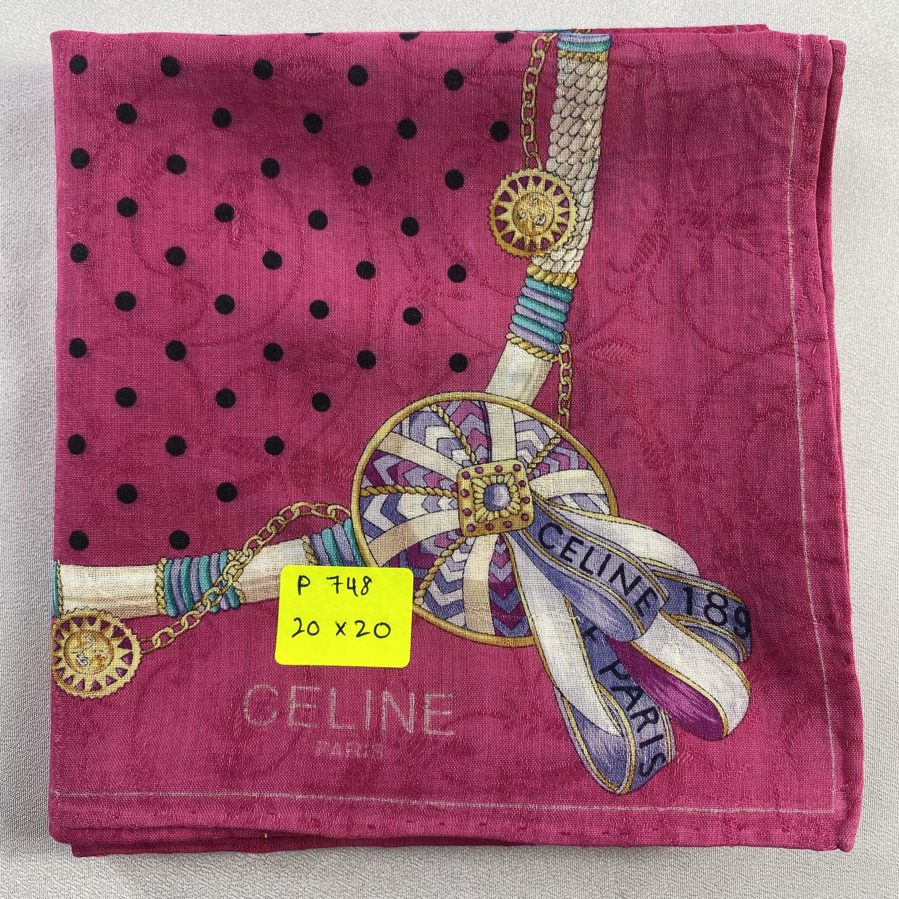 Celine × Vintage Celine Neckerchief / Bandana / Handkerchief-P748 Size ONE SIZE - 5 Thumbnail