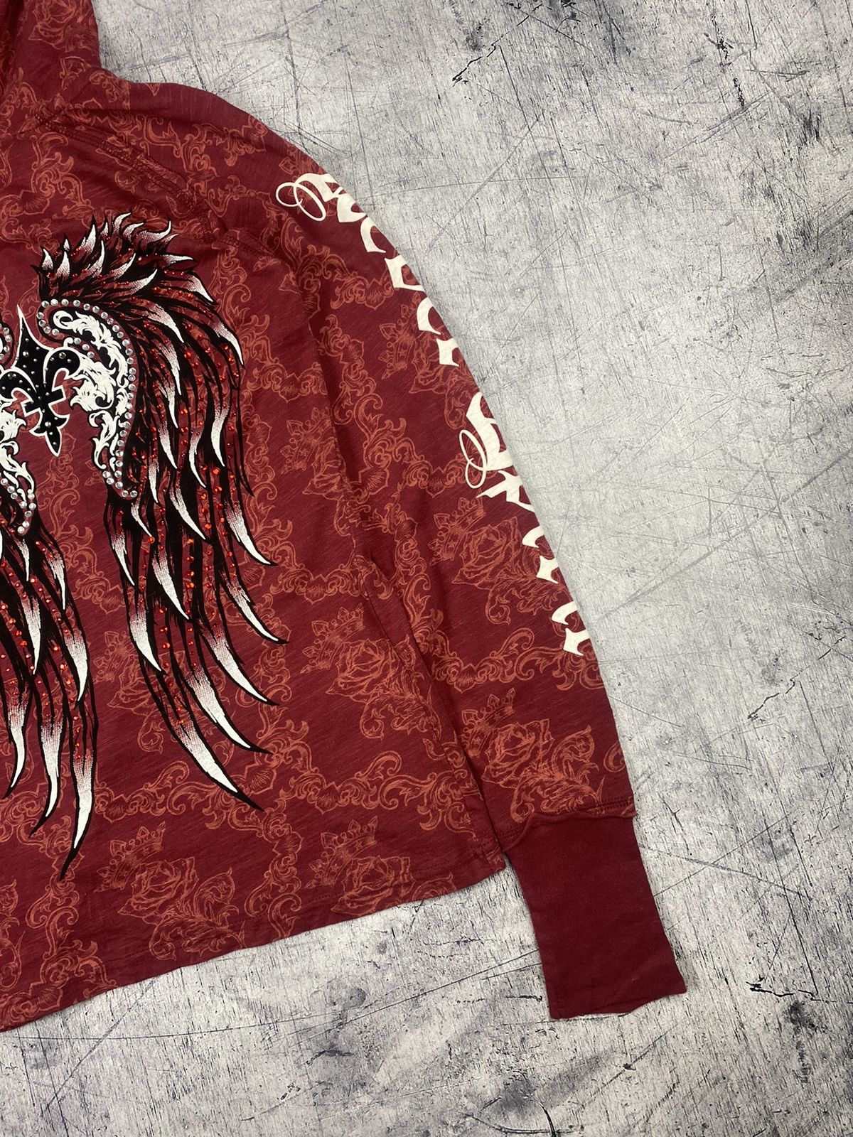 Affliction Vintage Y2K Affliction Style Rebel Spirit Hoodie Size M / US 6-8 / IT 42-44 - 4 Thumbnail