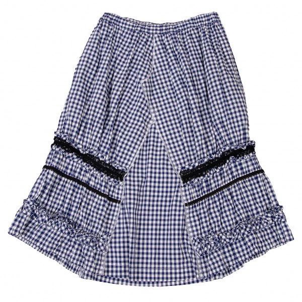 Comme des Garcons Comme Des Garcons size XS Blue Retro Plaid Lace Design Ski Size 24" / US 00 / IT 34 - 2 Thumbnail