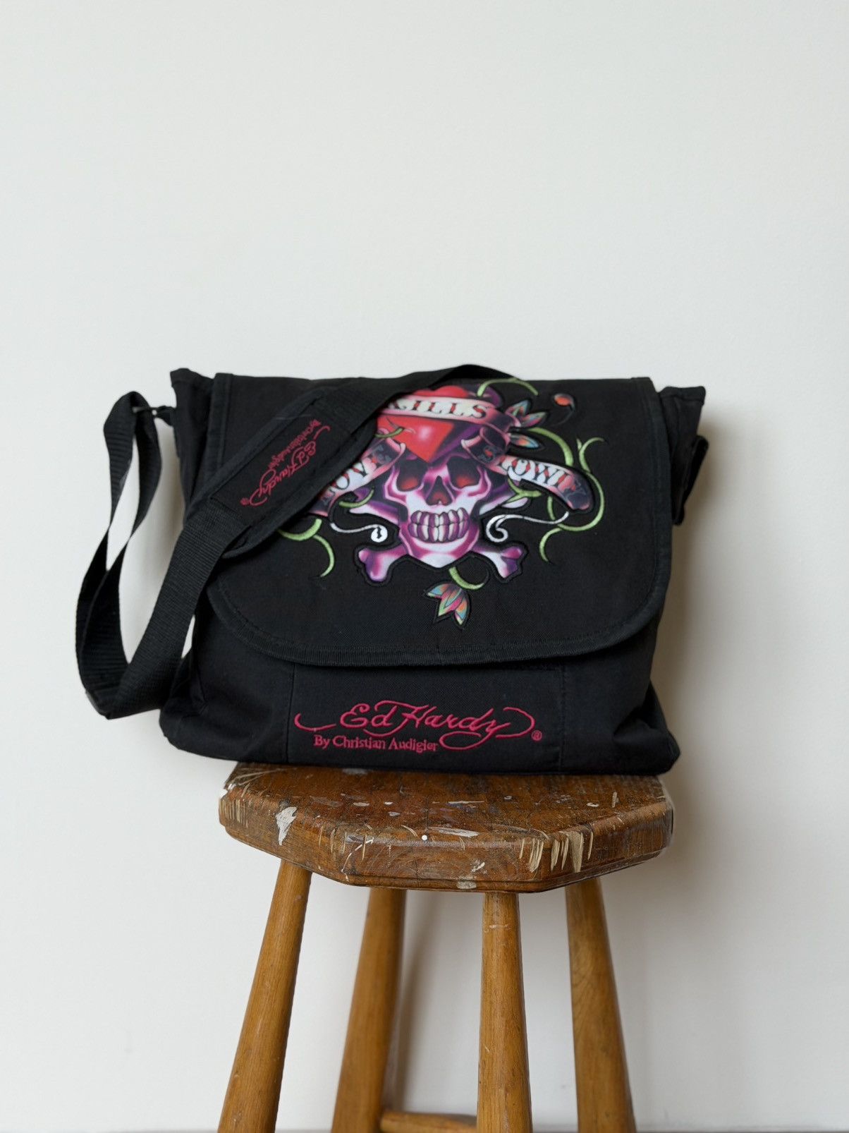 Ed Hardy Ed Hardy Y2K Goth Crossbody Messenger bag dexter type Size ONE SIZE - 1 Thumbnail