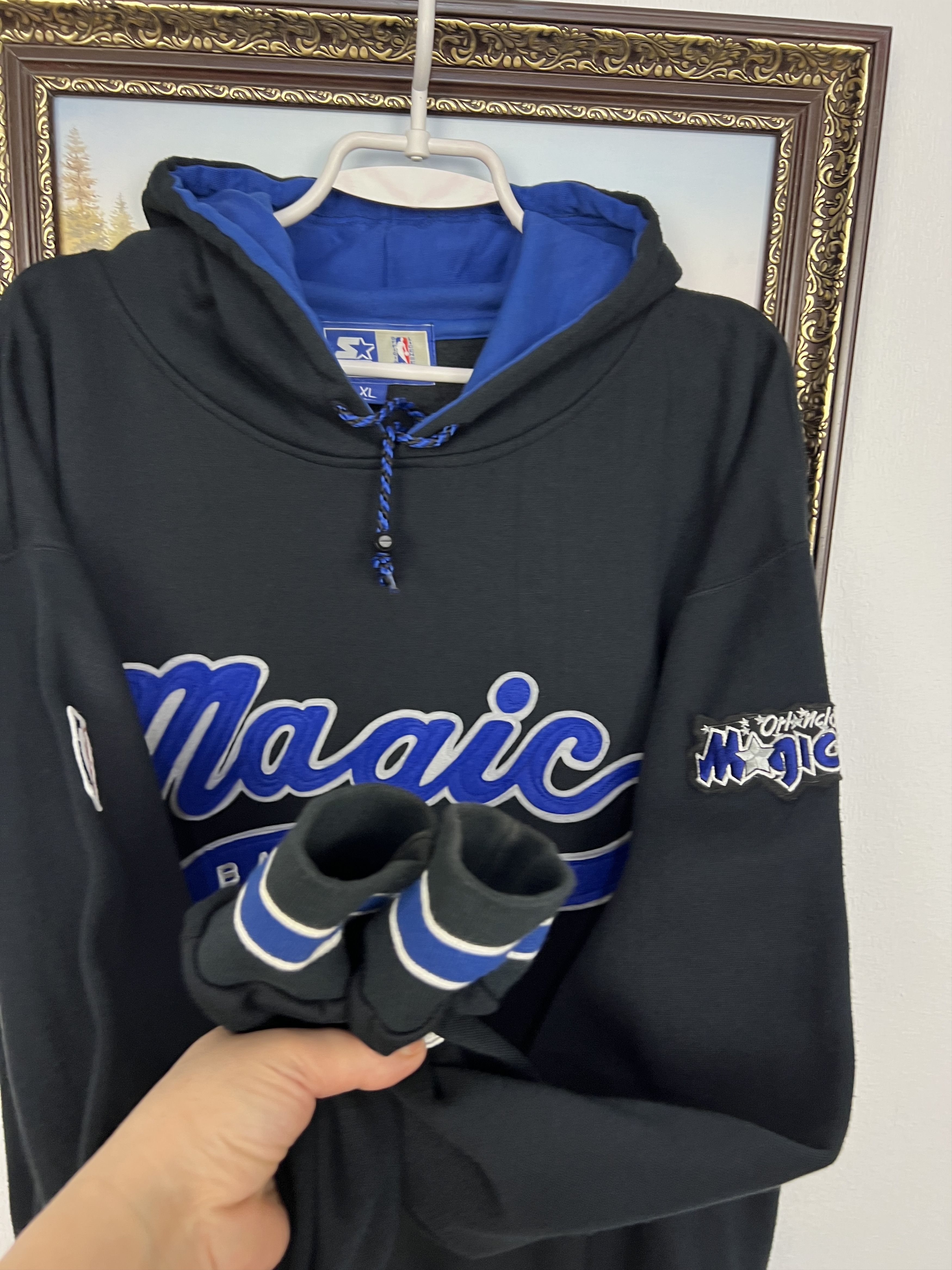 Starter Vintage 90's Orlando Magic NBA Hoodie Jacket Big Logo Rare Size US XL / EU 56 / 4 - 6 Thumbnail