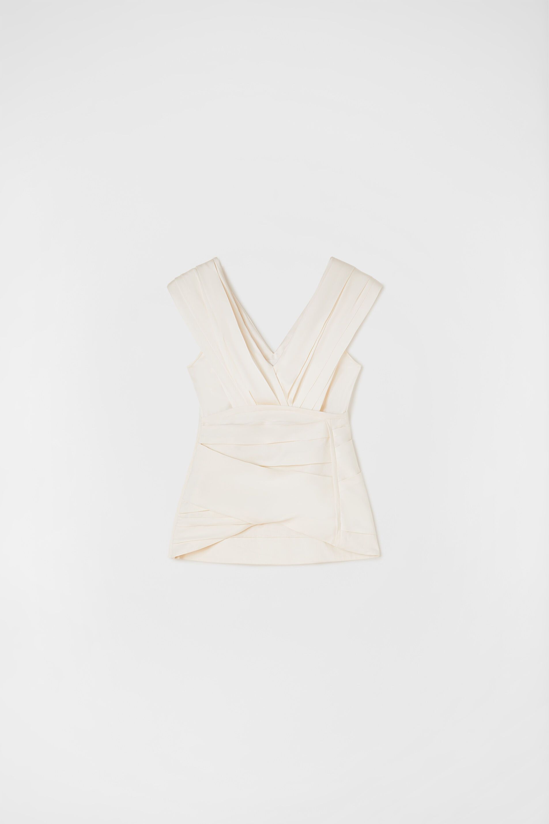 Jil Sander o1y1025 Silk Tank Top in Ivory Size M / US 6-8 / IT 42-44 - 1 Thumbnail