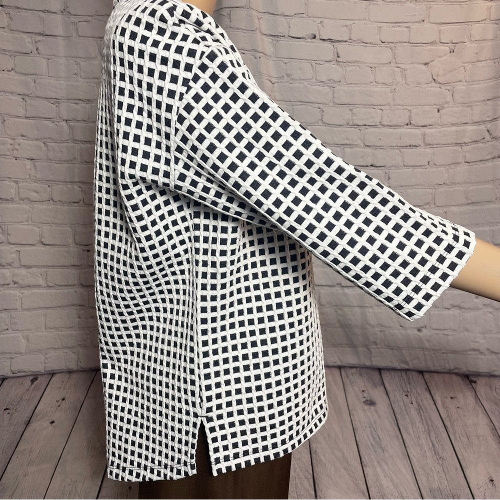 Lou & Grey Lou & Grey Cotton Black White 3/4 Sleeve Top Size M Size M / US 6-8 / IT 42-44 - 5 Thumbnail