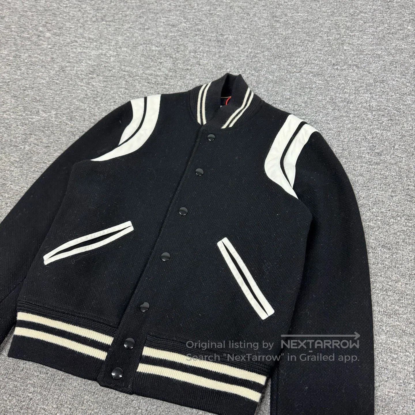 Saint Laurent Paris Saint Laurent Black White Varsity Jacket. Size US M / EU 48-50 / 2 - 4 Thumbnail