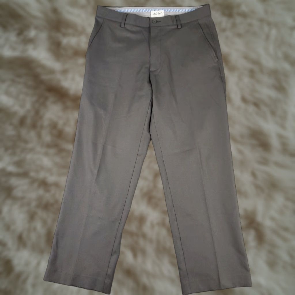 Footjoy FootJoy FJ Pants Mens 34x30 Gray Stretch Golf Flat Front Chino Trousers Size US 34 / EU 50 - 1 Thumbnail