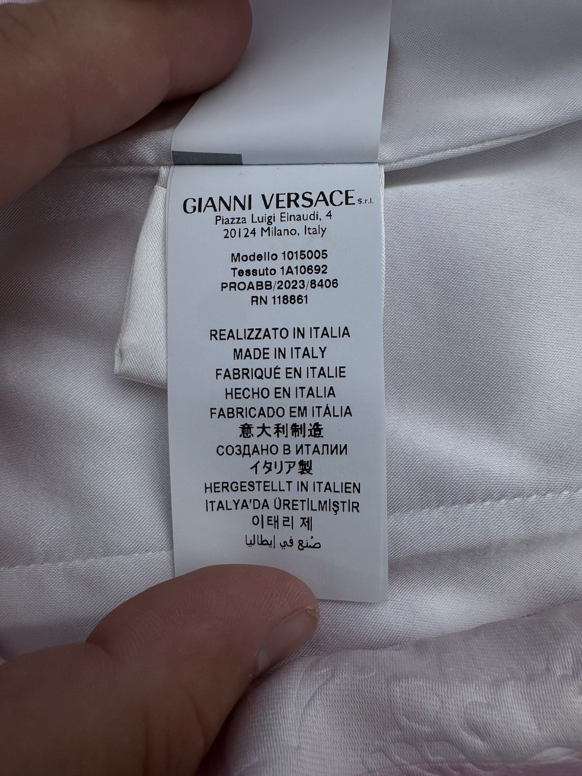 Versace Versace White And Pink Checkered Cress With Embossed Vines Size S / US 4 / IT 40 - 7 Thumbnail