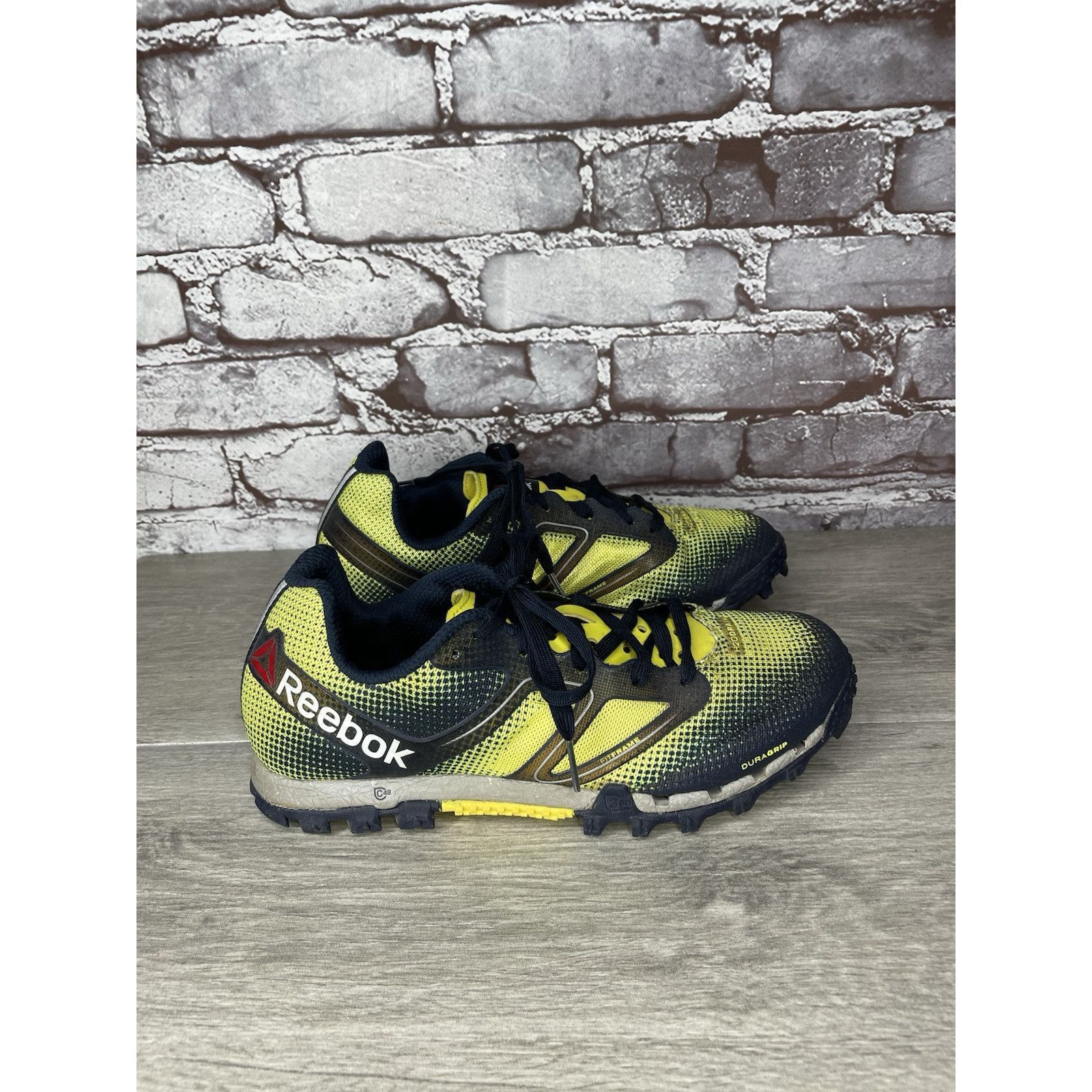 Reebok Reebok H20Drain DuraGrip FitFrame Black Yellow Running Gym S Size US 7.5 / IT 37.5 - 17 Thumbnail