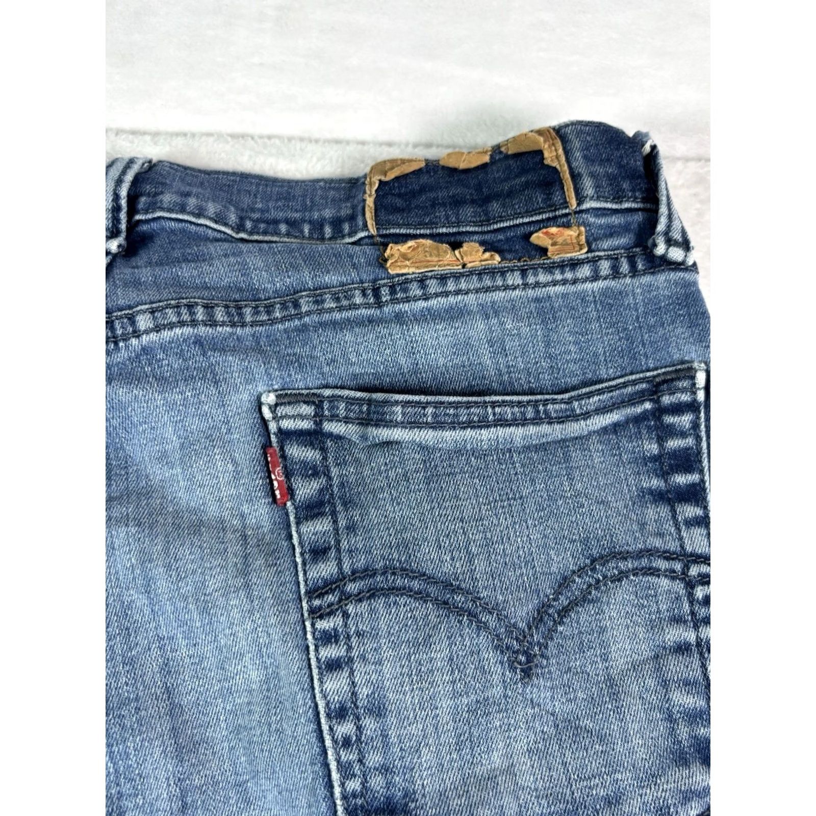 Levi's Levi's 514 Jeans Mens 32x34 Blue Straight Leg Stretch Denim Medium Wash Regular Size US 32 / EU 48 - 7 Thumbnail