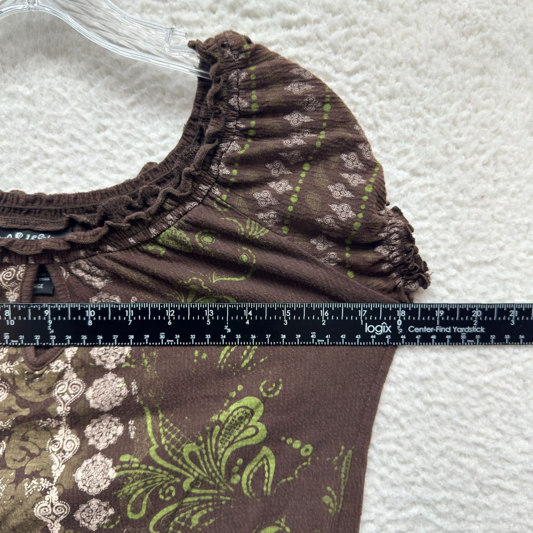 Vintage VINTAGE Y2K Self Esteem Cap Sleeve Shirt S/M Brown Boho Grunge Girls Womens Mens Size S / US 4 / IT 40 - 4 Thumbnail