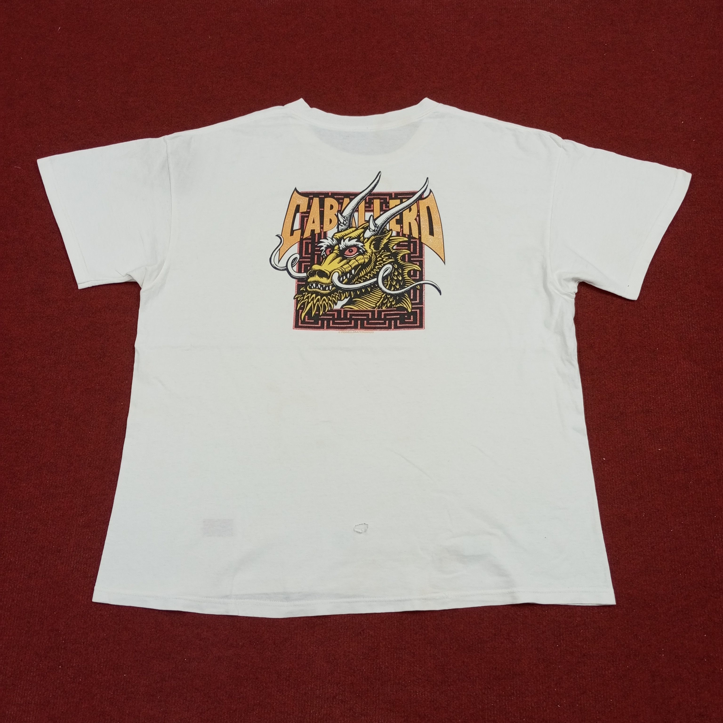 Powell Peralta × Vintage Powell Skateboards Caballero Skater Style Distressed Tshirt Size US XL / EU 56 / 4 - 1 Thumbnail