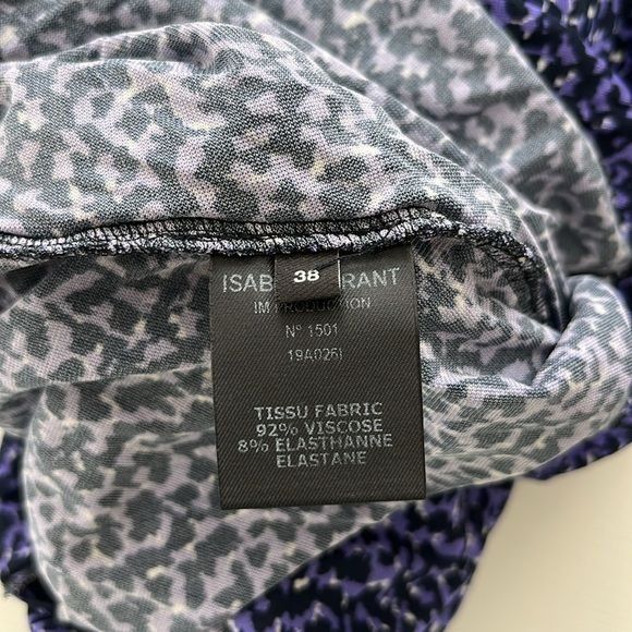 Isabel Marant Isabel Marant Jalford Animal Print Ruched High Neck Jersey T Size M / US 6-8 / IT 42-44 - 10 Thumbnail