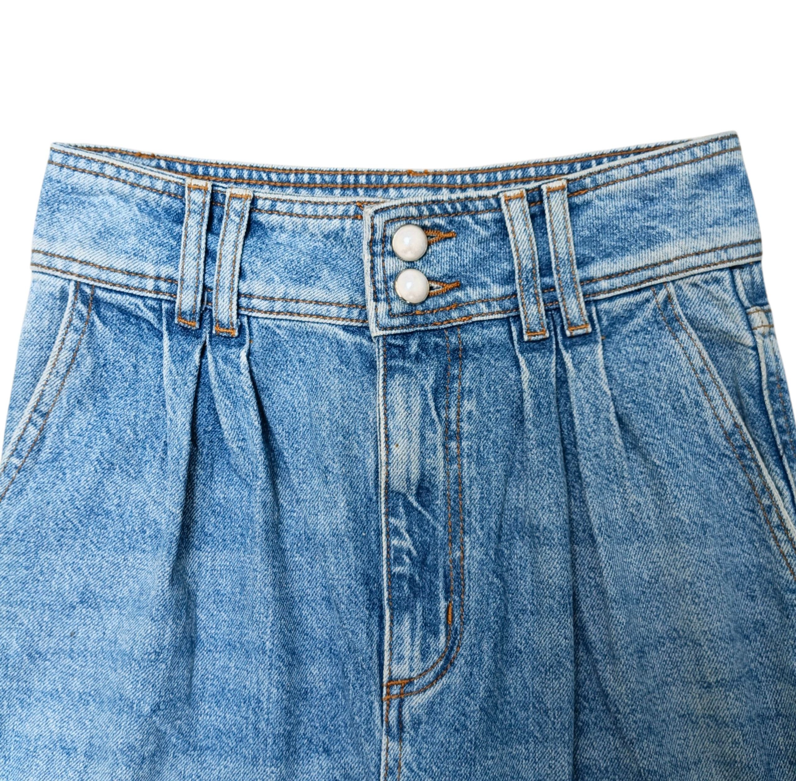 Sandro SANDRO High-Waisted Jeans With Pearl Buttons Size 34" / US 12 / IT 48 - 3 Thumbnail