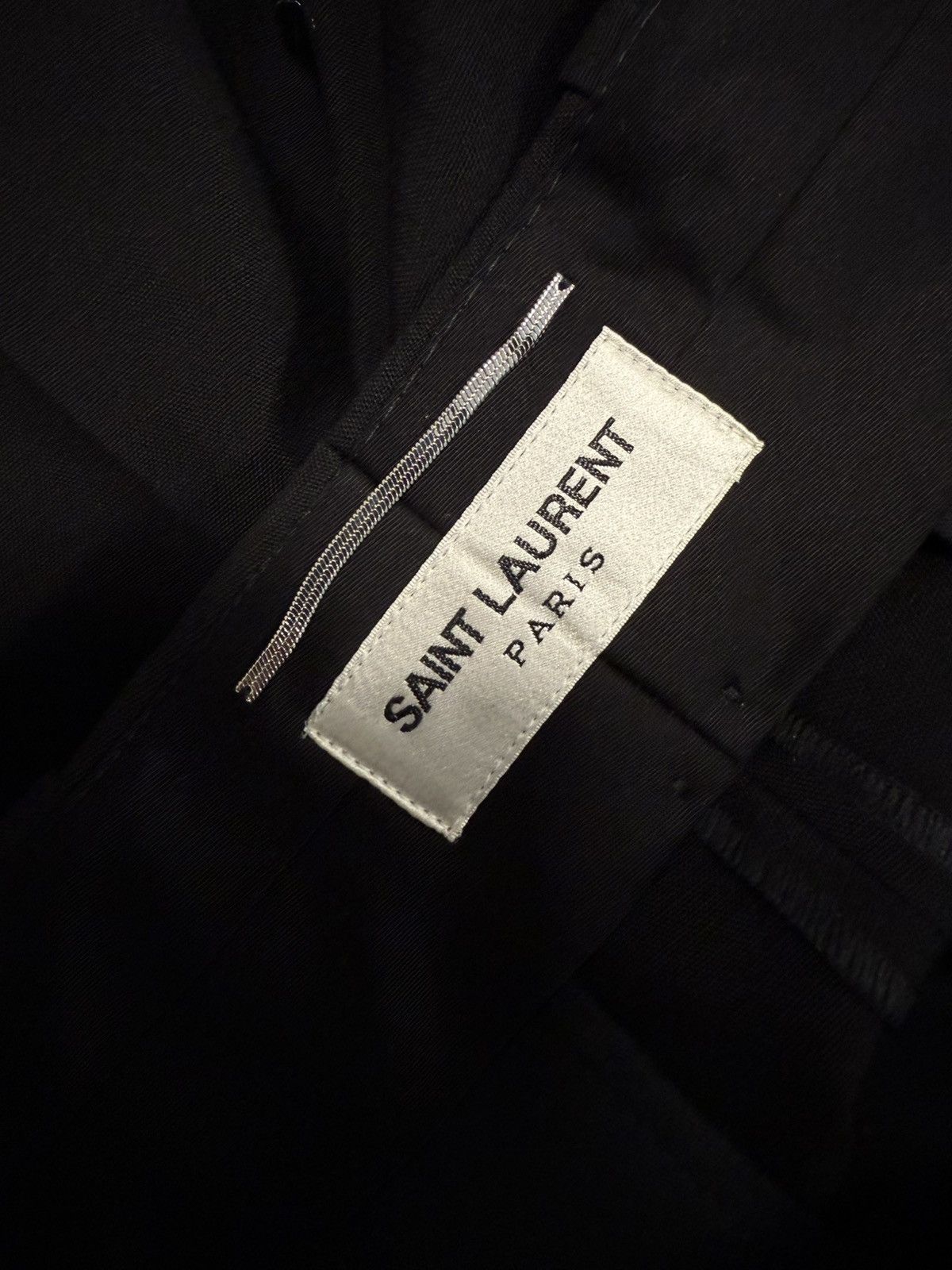 Saint Laurent Paris Saint Laurent Wool Canvas Tuxedo Pants with Studs Size US 30 / EU 46 - 10 Thumbnail
