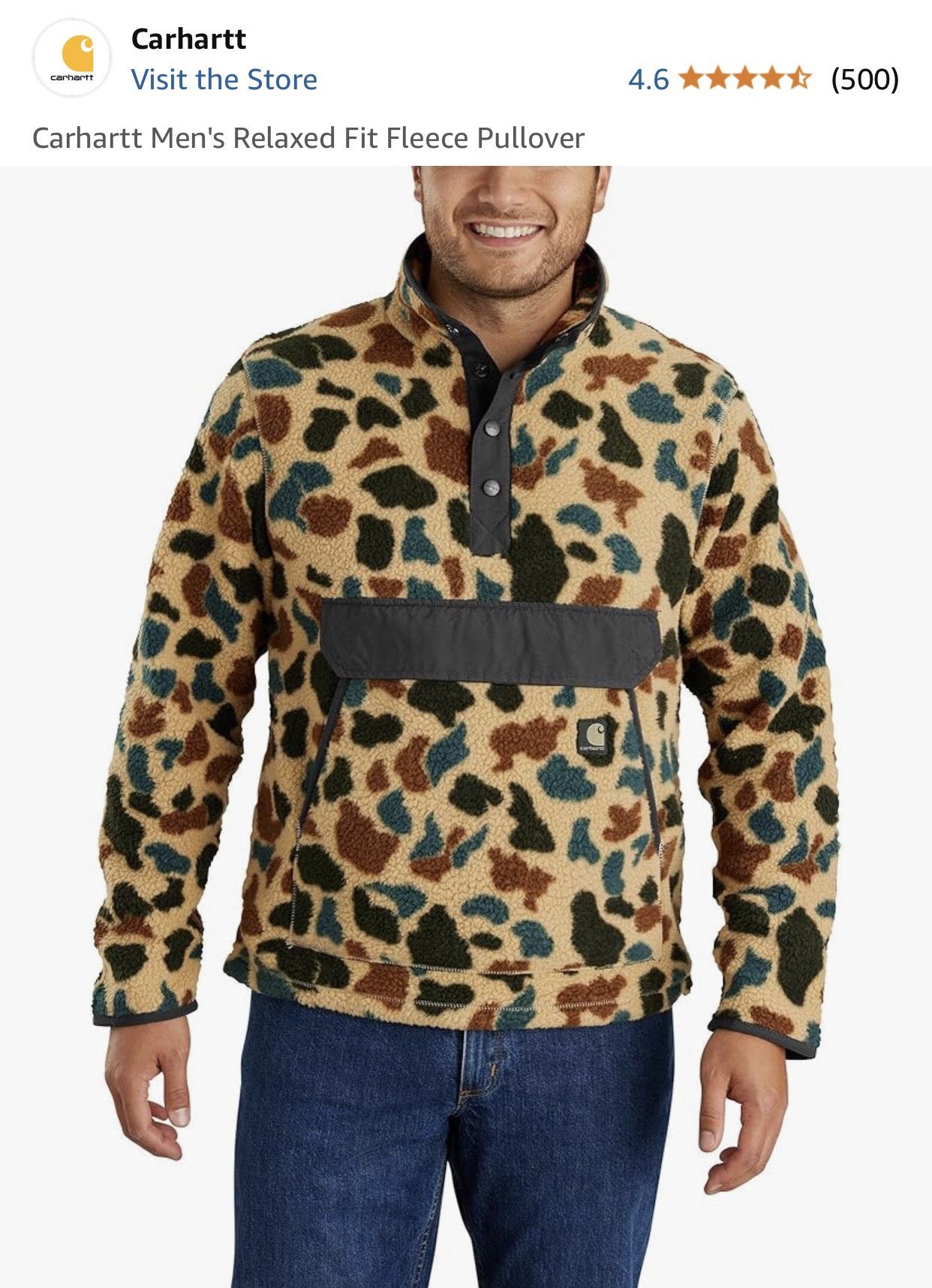 Carhartt × Vintage Carhartt Duck Camo Fleece Size US S / EU 44-46 / 1 - 3 Thumbnail