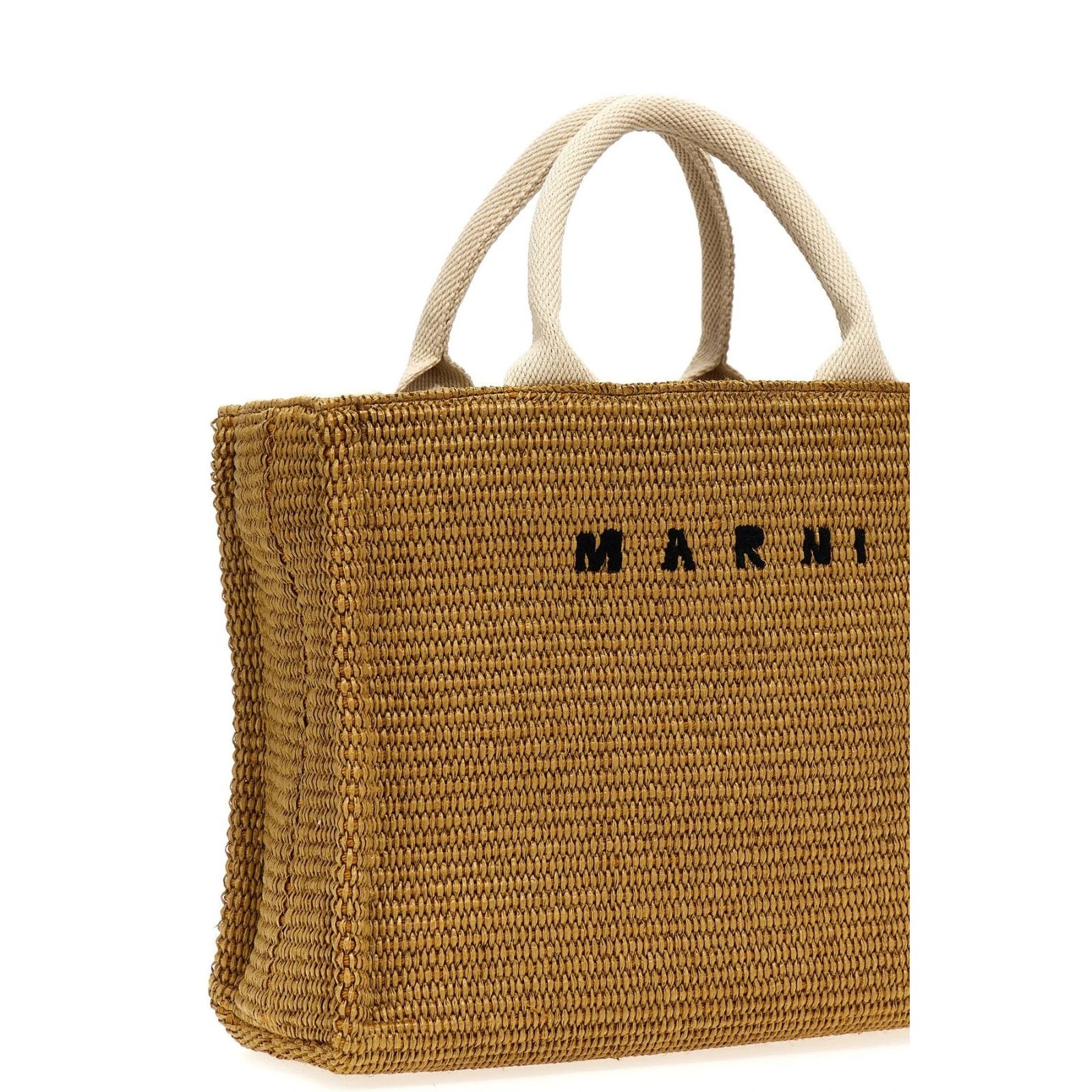 Marni MARNI Mini Tote Beige Raffia Shoulder Bag New & Authentic Size ONE SIZE - 3 Thumbnail