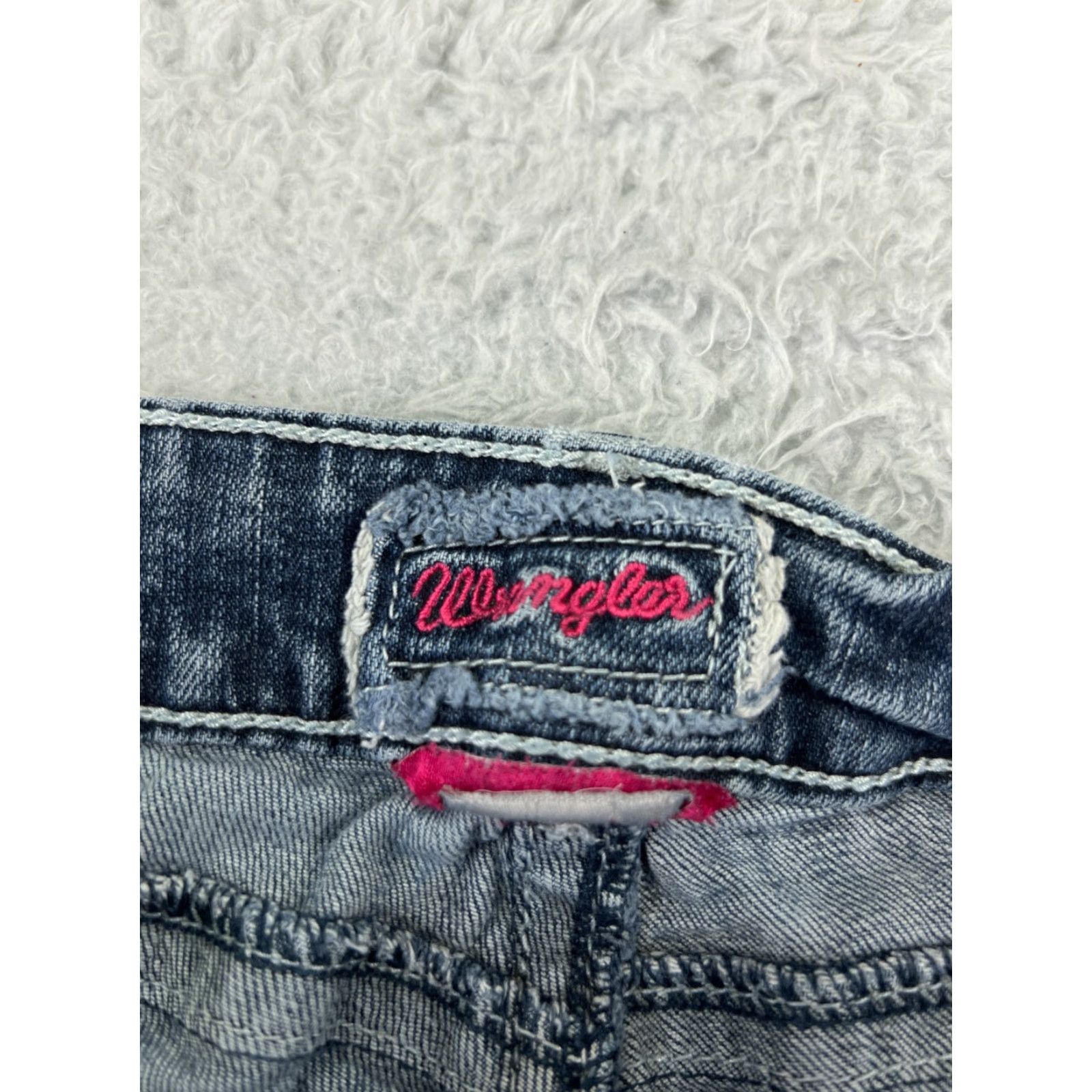 Wrangler Wrangler Jeans Women 7 Blue Denim Bootcut Distressed Cotton Blend 5-Pocket Design Bootcut Wrangler Size 28" / US 6 / IT 42 - 3 Thumbnail