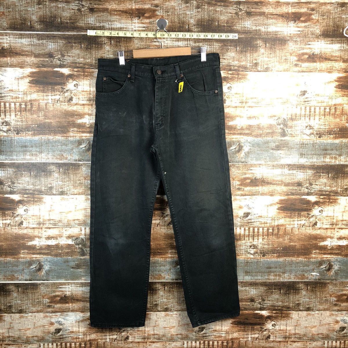 Levi's Levis 607 orange tag Black Denim jeans Pants #A2611 Size US 33 - 1 Thumbnail