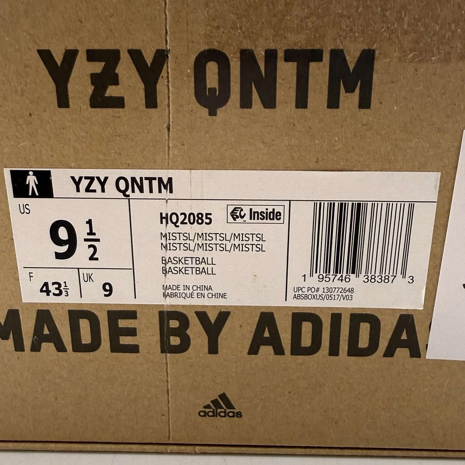 Adidas Yeezy QNTM Mist Slate US 9.5 New with Box HQ2085 Size US 9.5 / EU 42-43 - 9 Thumbnail