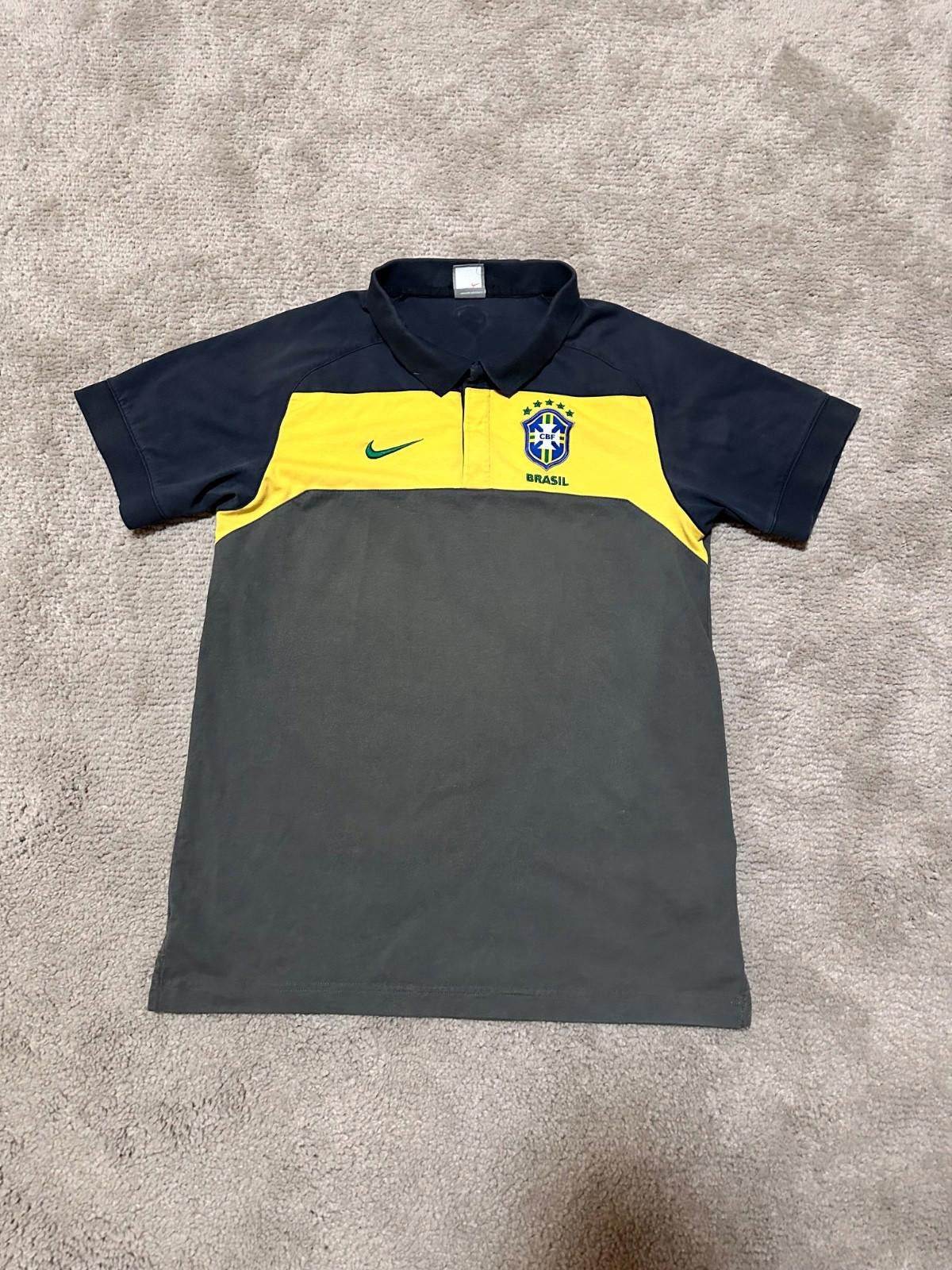 Nike Rare Nike Brazil 2010 World Cup Football Soccer Polo Shirt Size US M / EU 48-50 / 2 - 1 Thumbnail