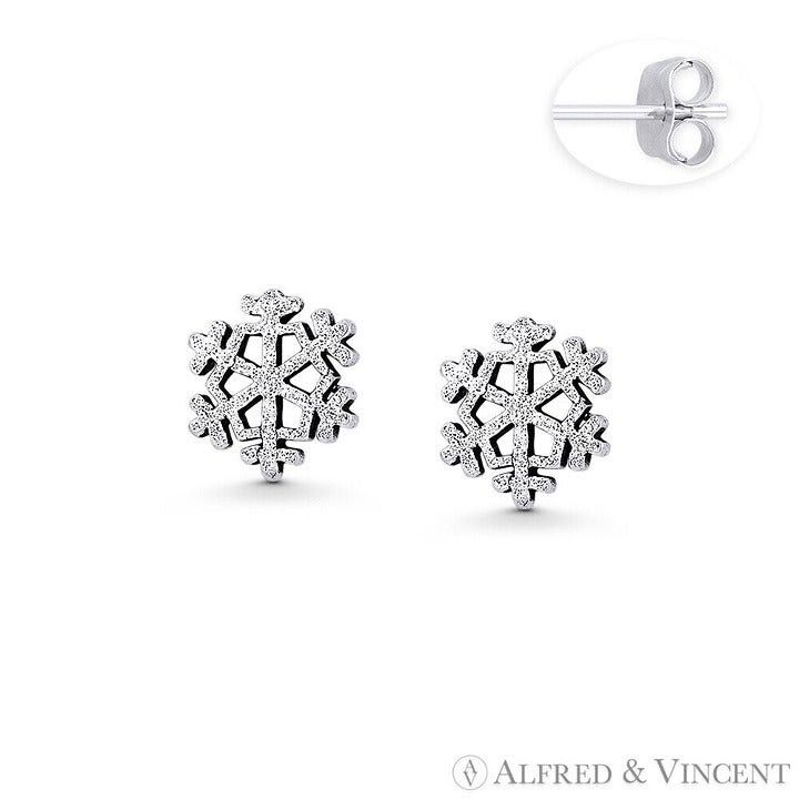 Other Snowflake Winter Season Stud Earrings in 925 Sterling Silver Size ONE SIZE - 1 Preview