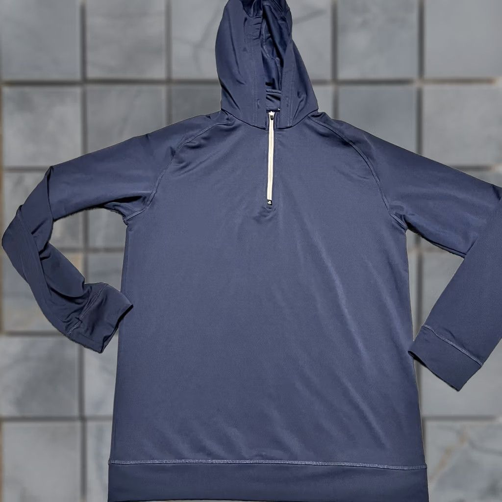 Vintage Swannies Shirt Hoodie Quarter Zip Golf Long Sleeve Performance Mens Medium Blue Regular Pullover Size US M / EU 48-50 / 2 - 1 Thumbnail