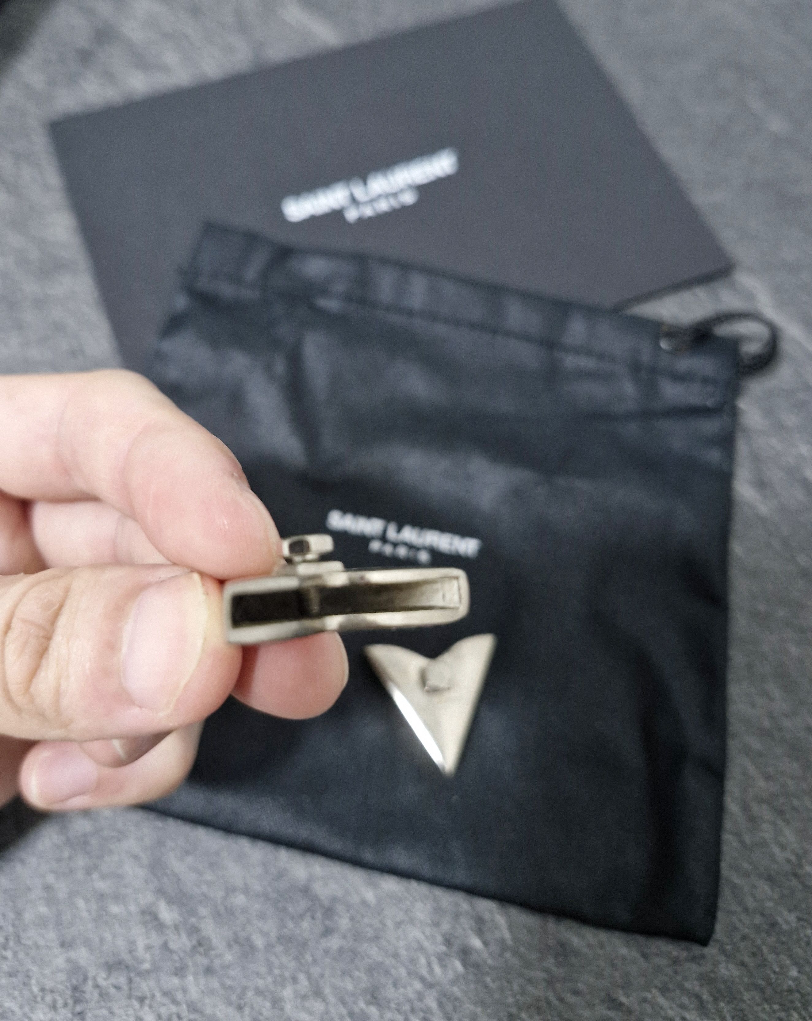 Saint Laurent Paris SS14 Silver Shirt Collar Tip Cuff Size ONE SIZE - 4 Thumbnail
