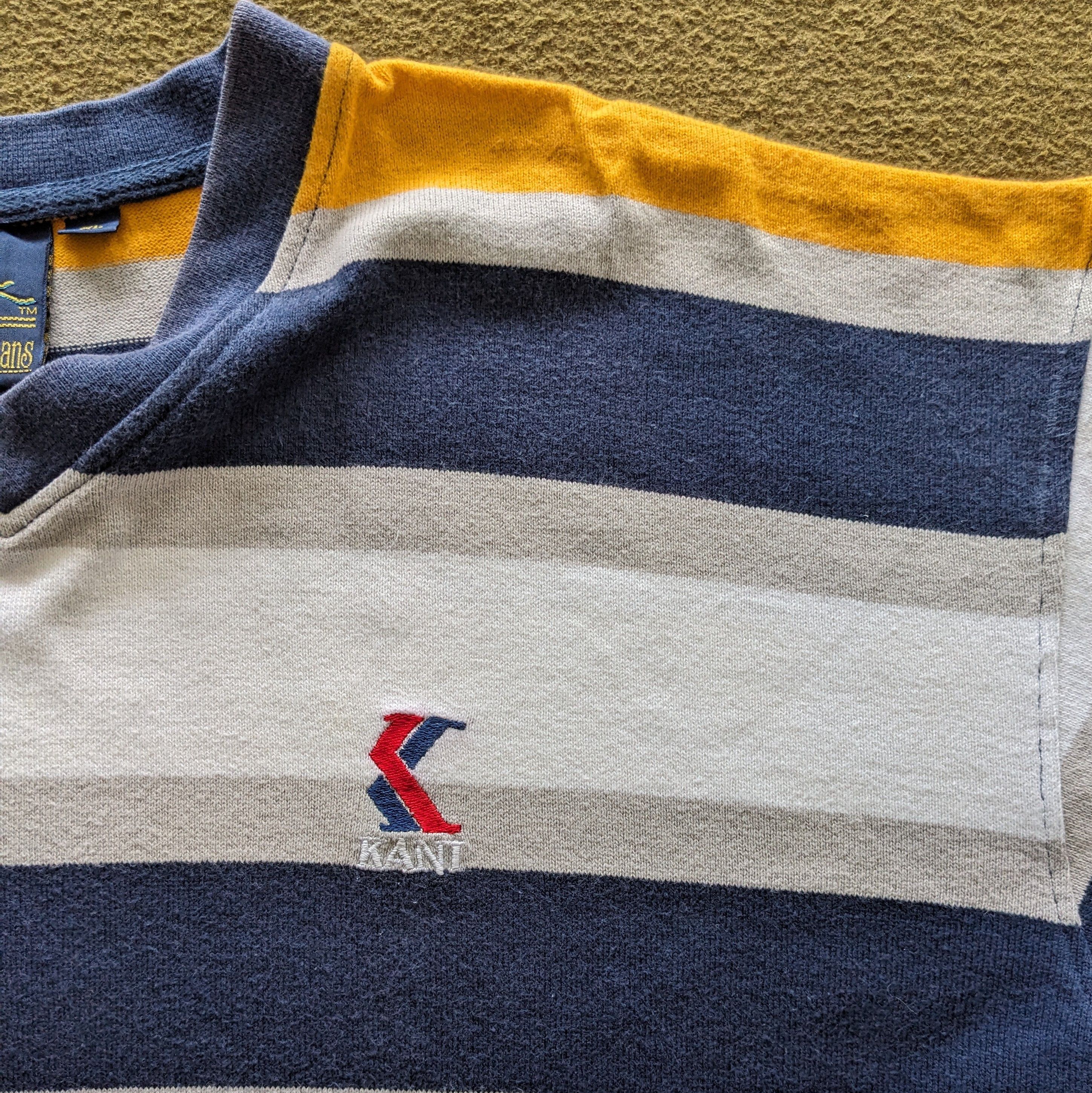 Vintage Vintage KARL KANI Jeans Stripes Style T-shirt Size US XL / EU 56 / 4 - 2 Thumbnail