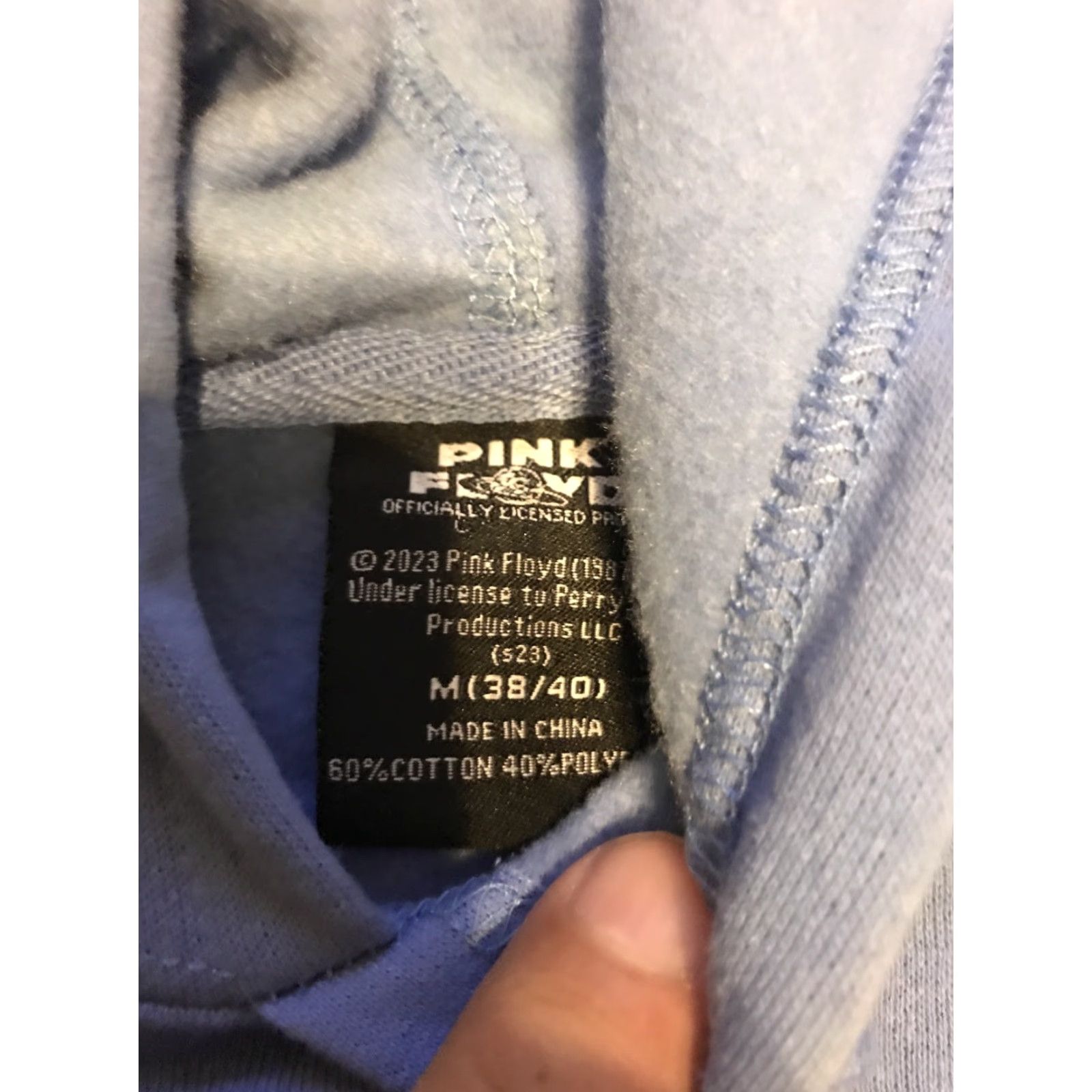 Vintage Pink Floyd Hoodie Mens M Blue Wish You Were Here North American Tour '75 Band Shirt Size US M / EU 48-50 / 2 - 2 Thumbnail