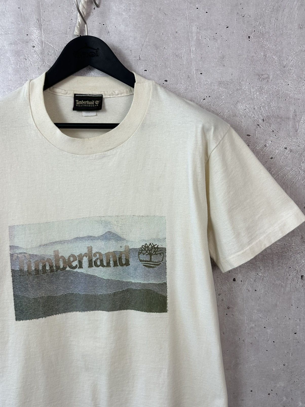 Timberland Vintage Timberland Made in USA Beige Short Sleeve Tee Size US M / EU 48-50 / 2 - 3 Thumbnail