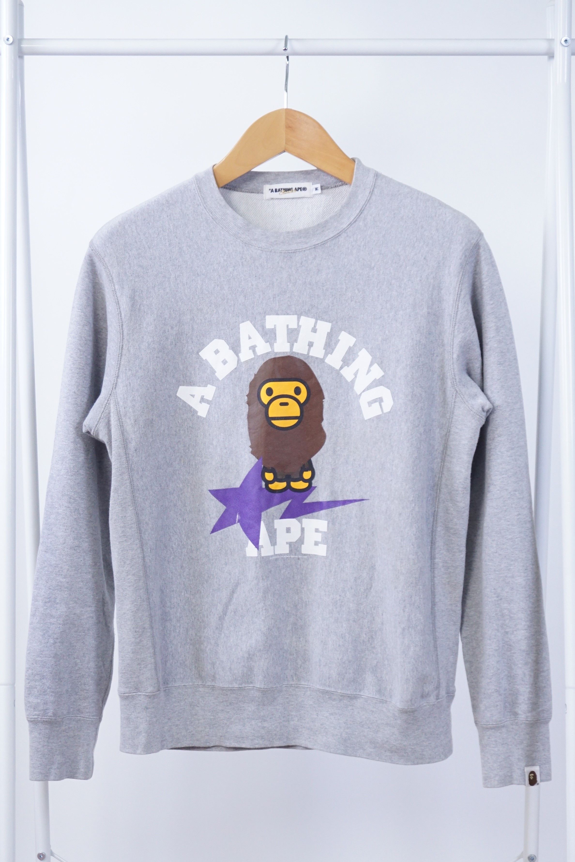 Bape Baby Milo College Crewneck Size US M / EU 48-50 / 2 - 1 Thumbnail