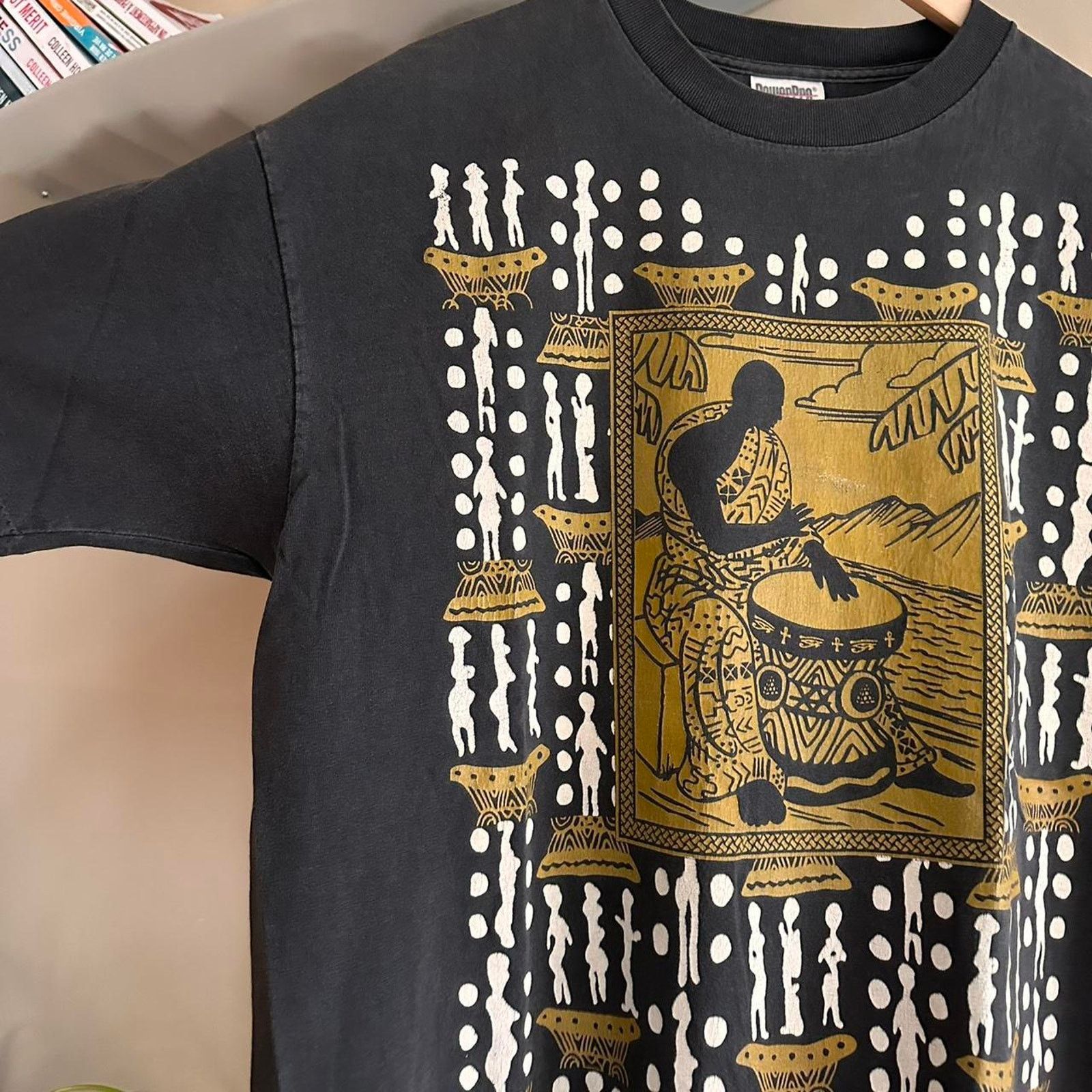 Hanes × Vintage Vintage African Drummer Black History Shirt Size US XL / EU 56 / 4 - 5 Thumbnail