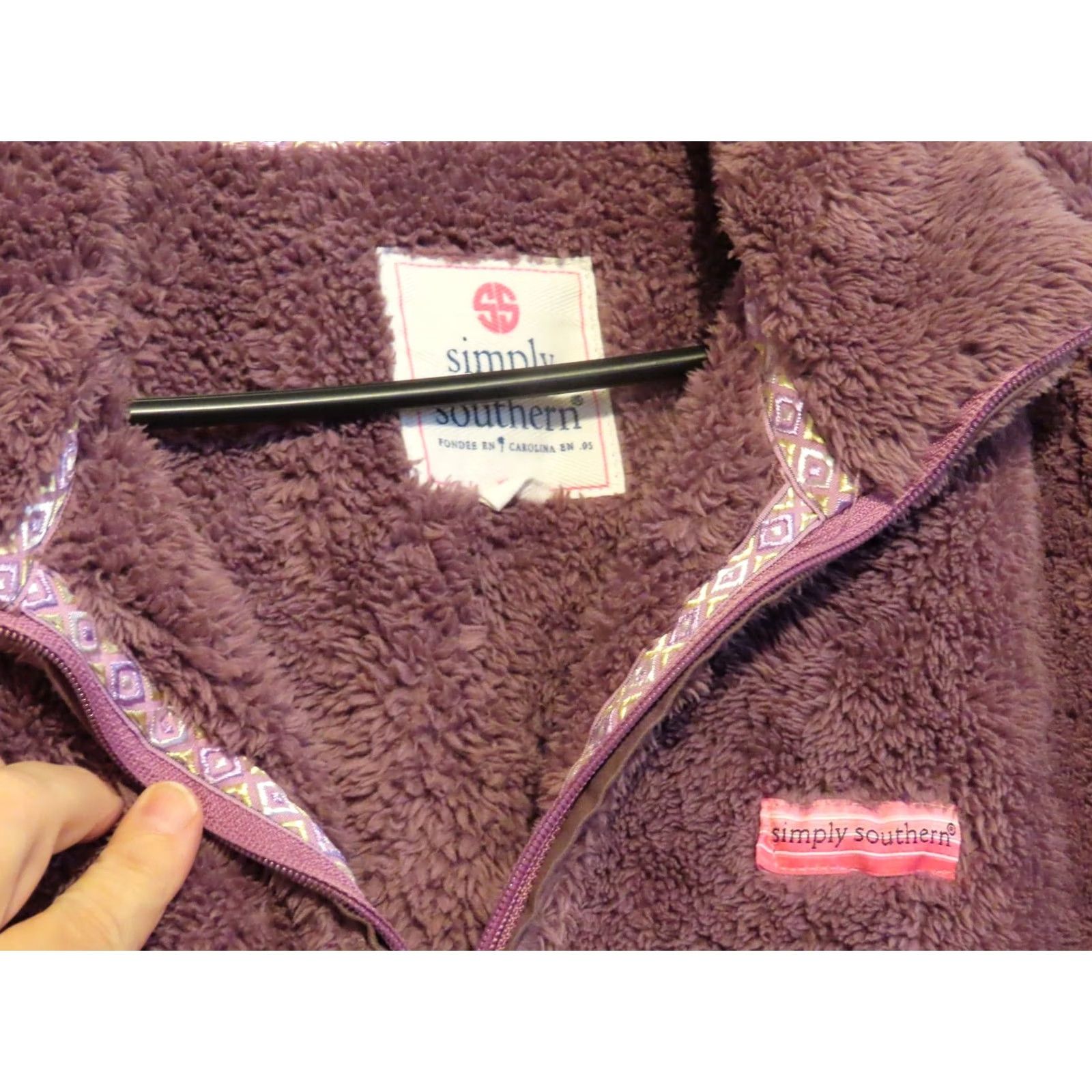 Vintage Simply Southern Sweatshirt Purple Sherpa Shirt 1/4 Zip Pullover Womens S Small Size S / US 4 / IT 40 - 4 Thumbnail