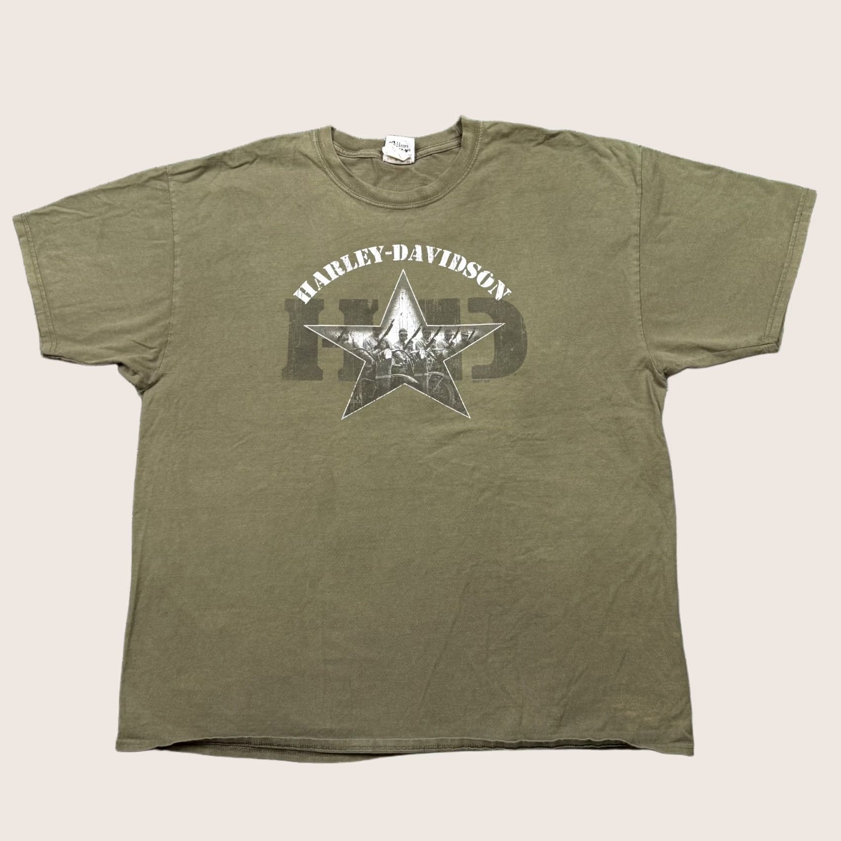 Harley Davidson VINTAGE Harley-Davidson T Shirt Green Short Sleeve Men's Size 2XL Graphic Y2k Size US L / EU 52-54 / 3 - 1 Thumbnail
