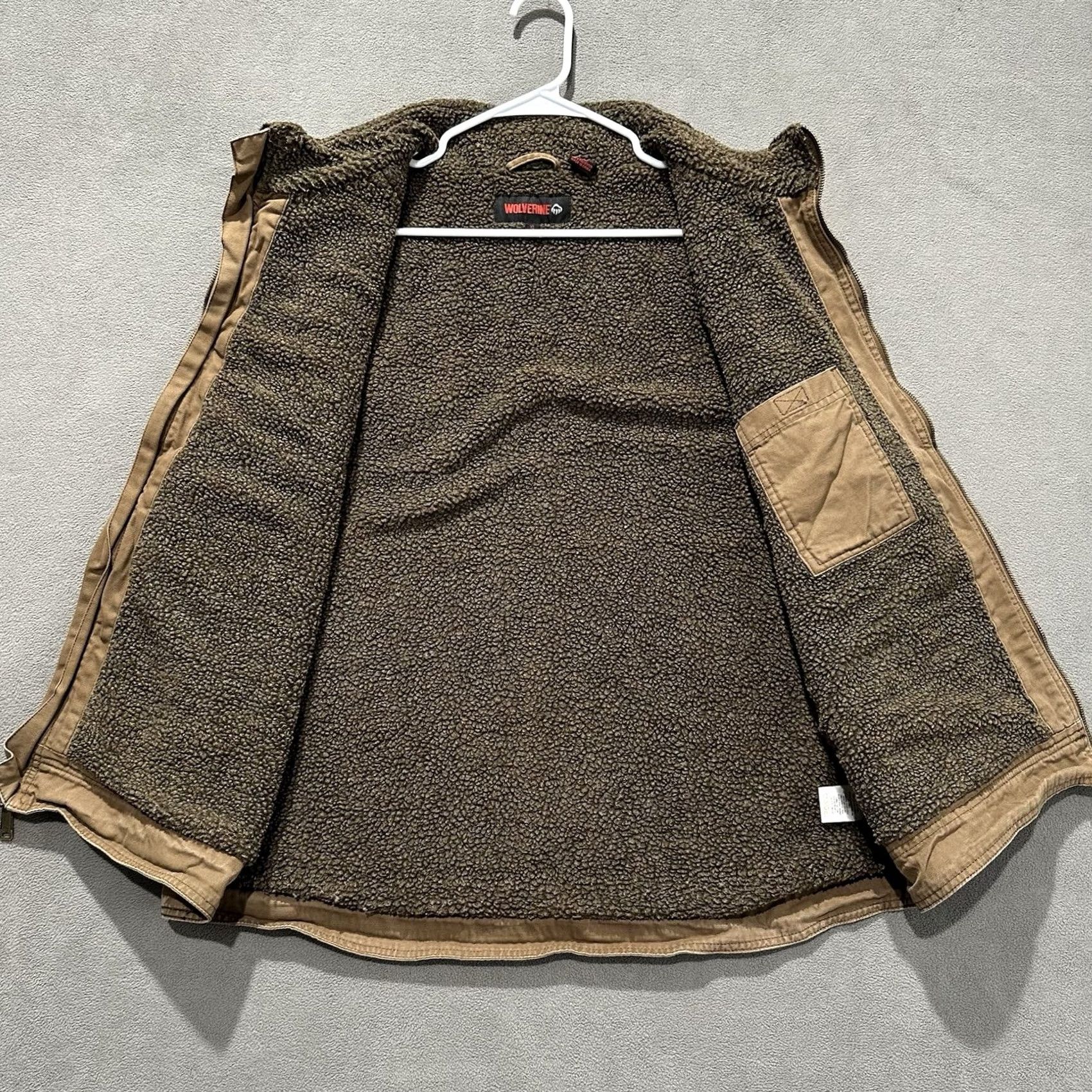 Vintage Wolverine Vest Mens XL Brown Sherpa Lined Full Zip Heavyweight Outdoor GUC Size US XL / EU 56 / 4 - 3 Thumbnail