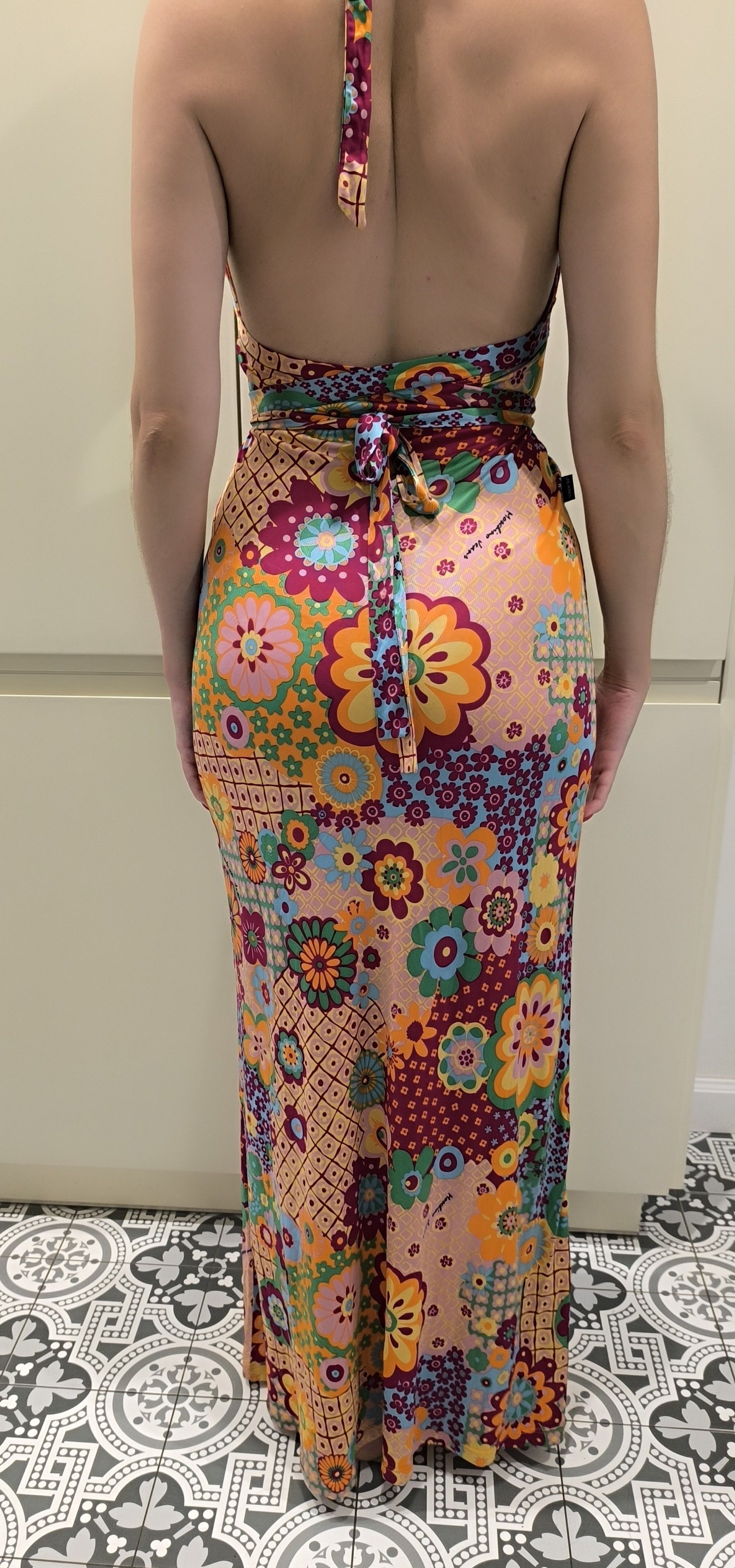 Moschino Moschino Jeans Donna Multicolor Floral Maxi Dress Size US 10 Size M / US 6-8 / IT 42-44 - 2 Thumbnail