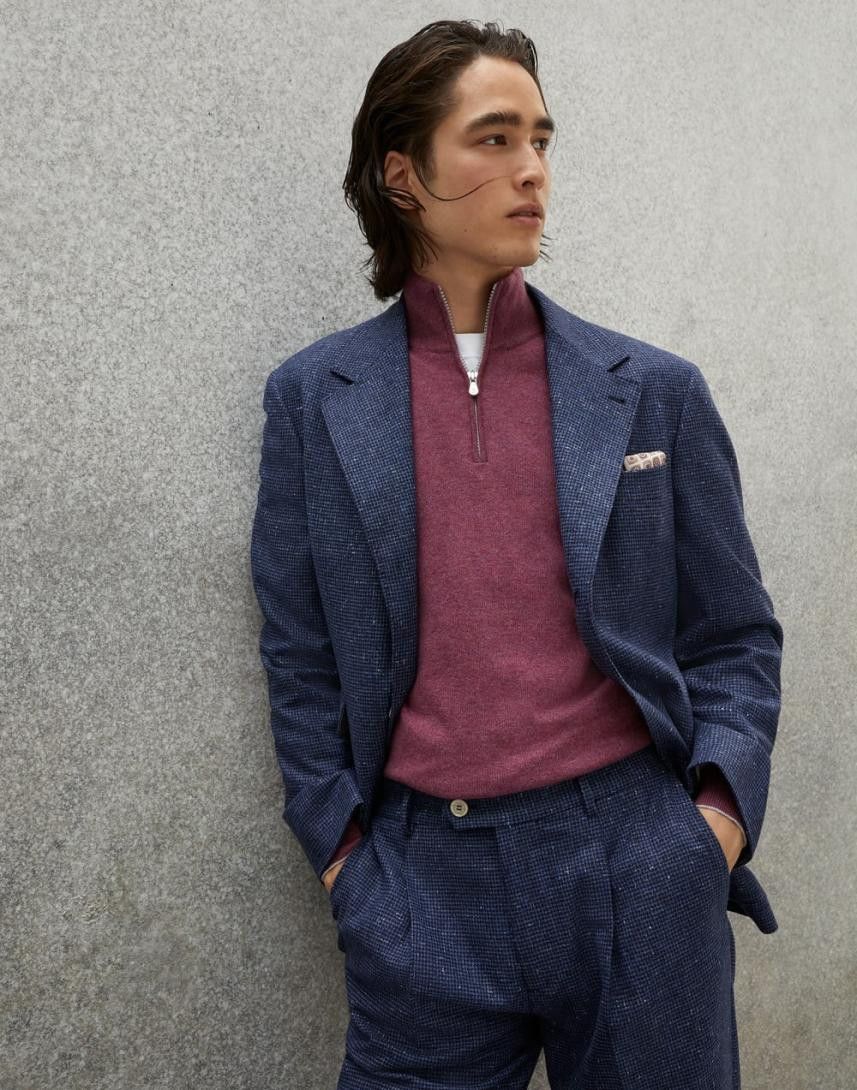 Brunello Cucinelli Suit in Dark Blue Size 34R - 4 Thumbnail