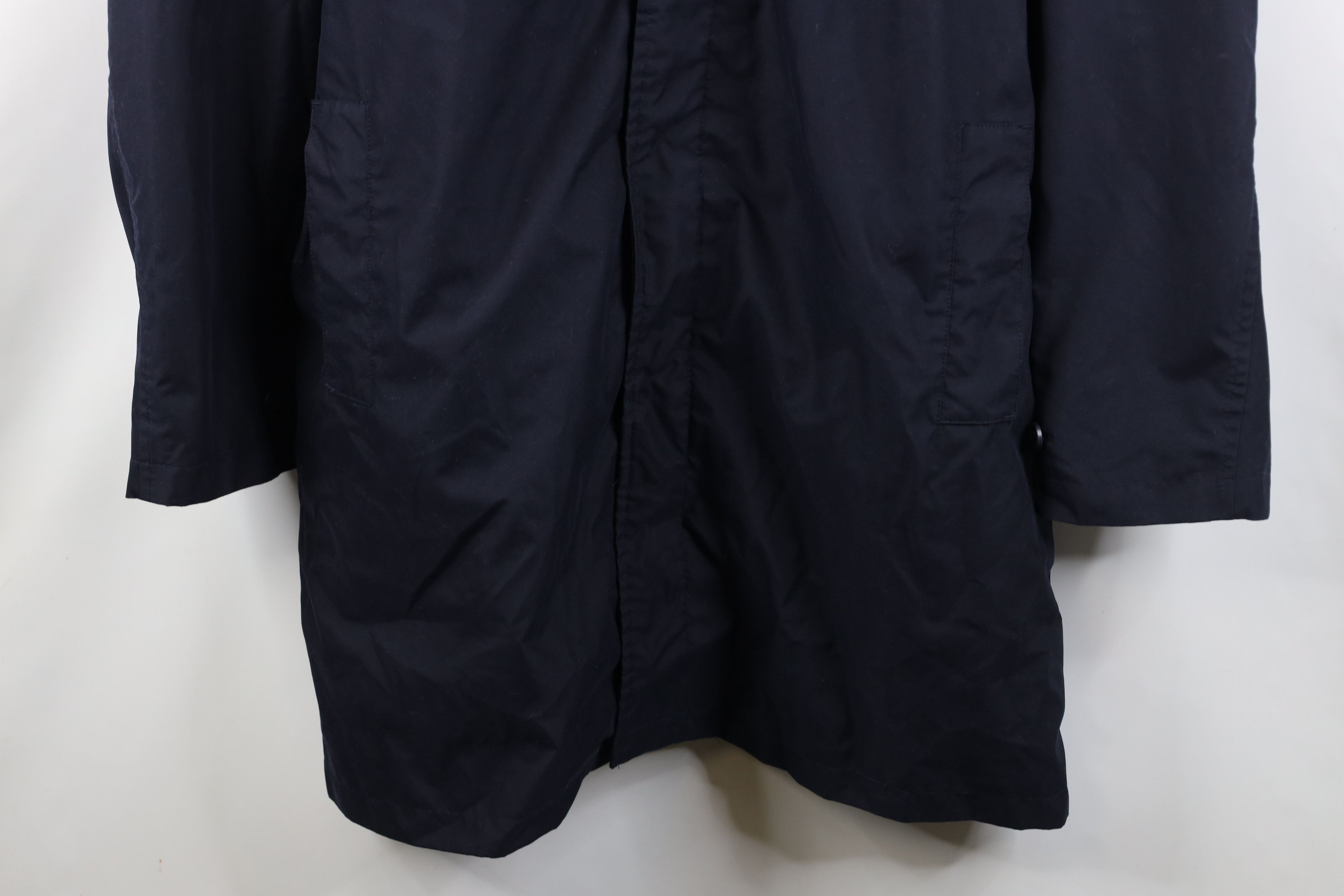 Lands' End Vintage 90s Y2K Lands End Trench Coat Rain Jacket Navy Blue Size US XL / EU 56 / 4 - 3 Thumbnail