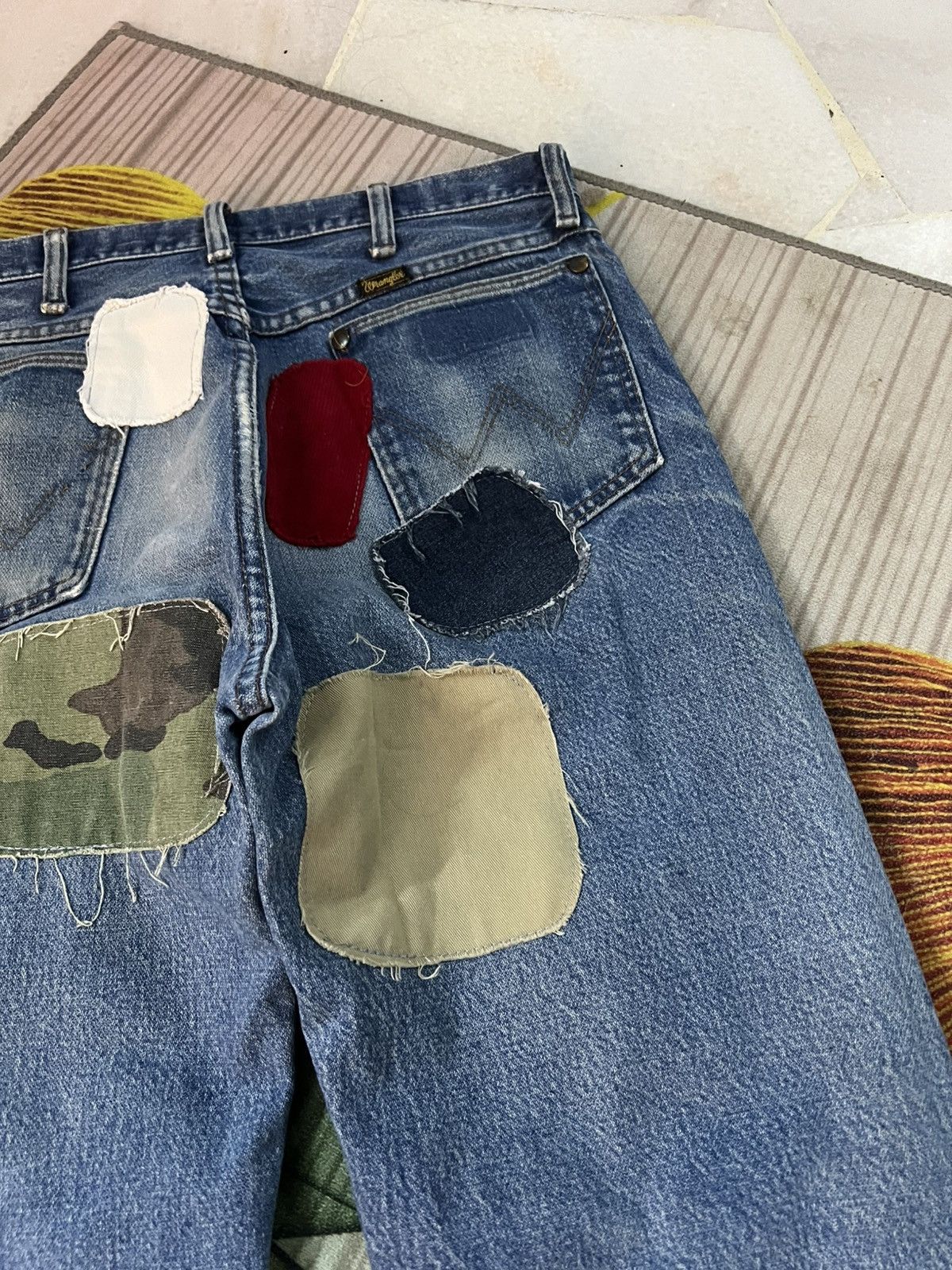 Wrangler 💥80’s Wrangler Patches Made In Usa Jean Very Rare Size US 30 / EU 46 - 18 Thumbnail