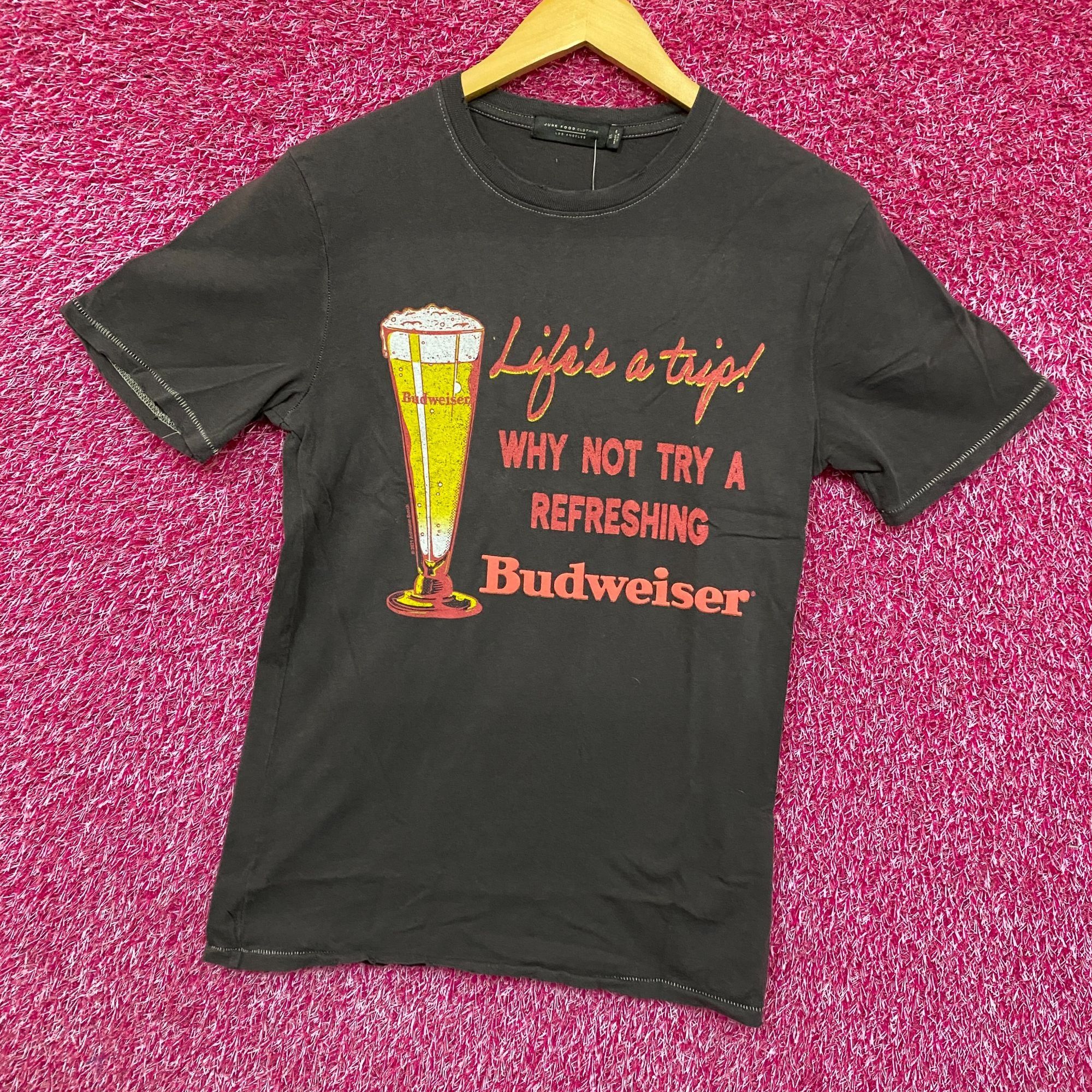 Budweiser Budweiser Life's A Trip Vintage Style Gray T-Shirt XS Size US XS / EU 42 / 0 - 3 Thumbnail