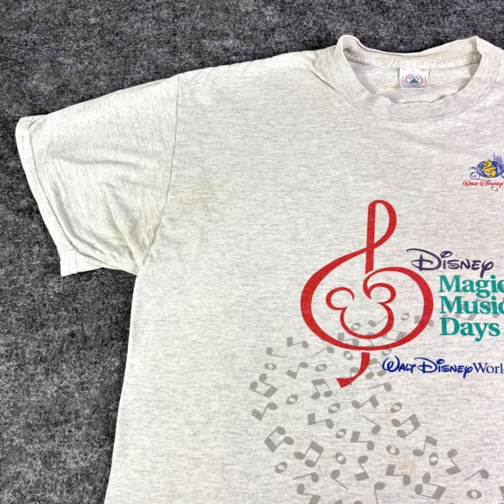 Disney VINTAGE Disney T-Shirt Gray XL Men 1990s Disney Magic Music Days Graphic Tee Short Sleeve Size US XL / EU 56 / 4 - 6 Thumbnail
